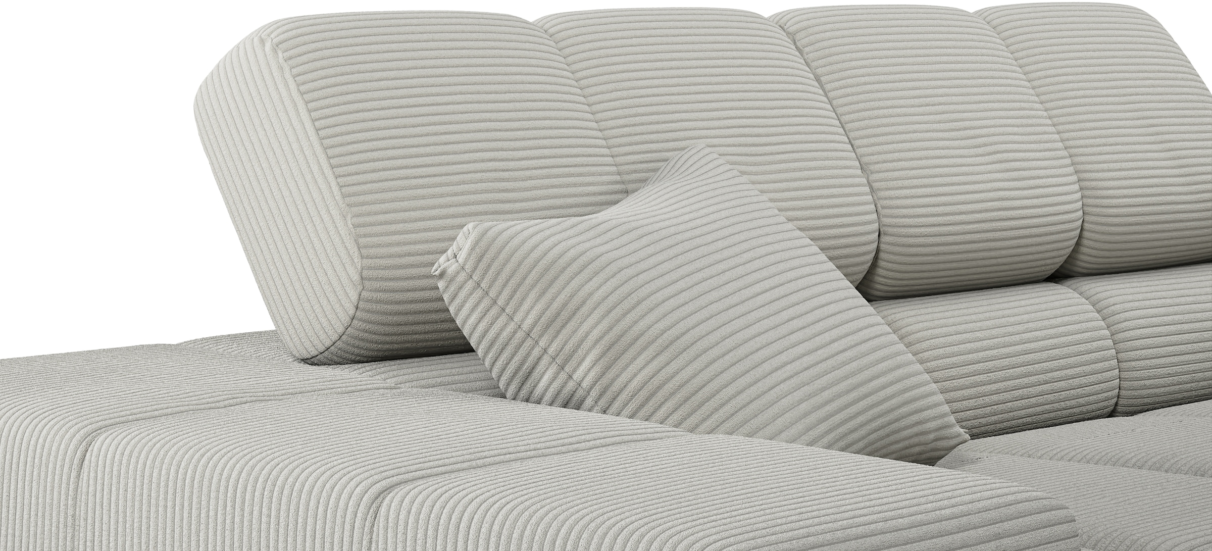 INOSIGN Ecksofa »Ancona incl. Kopfteilverstellung, OTTOs Choice, Breite 319cm, L-Form« wahlweise motorische Sitztiefenverstellung, auch in Cord + Easy Care