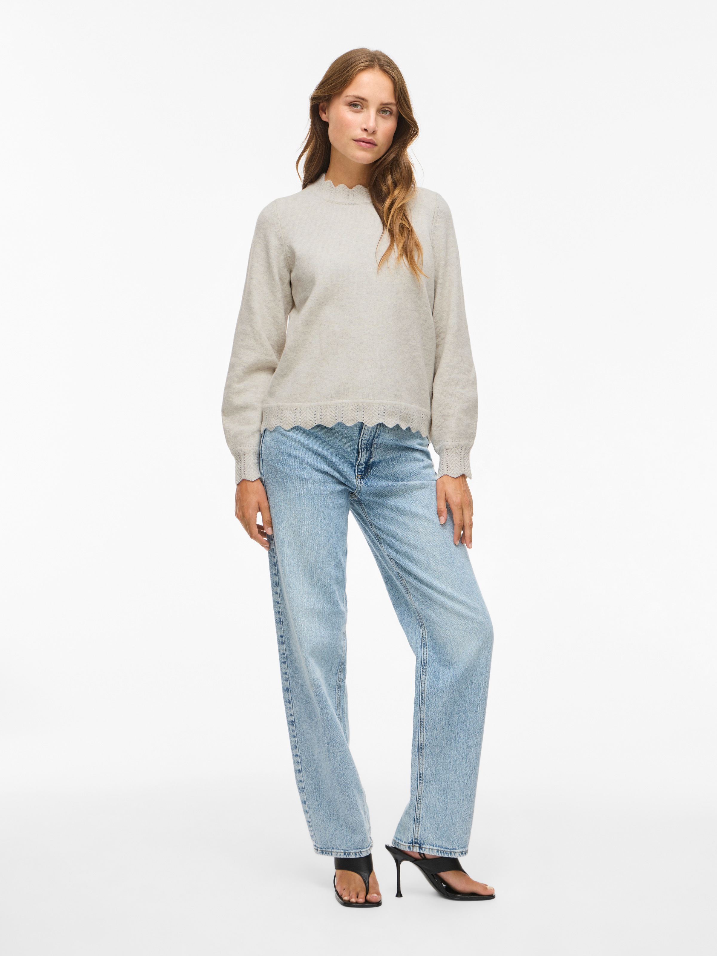 Vila Strickpullover »VINIKOLINA O-NECK L/S KNIT TOP - NOOS«