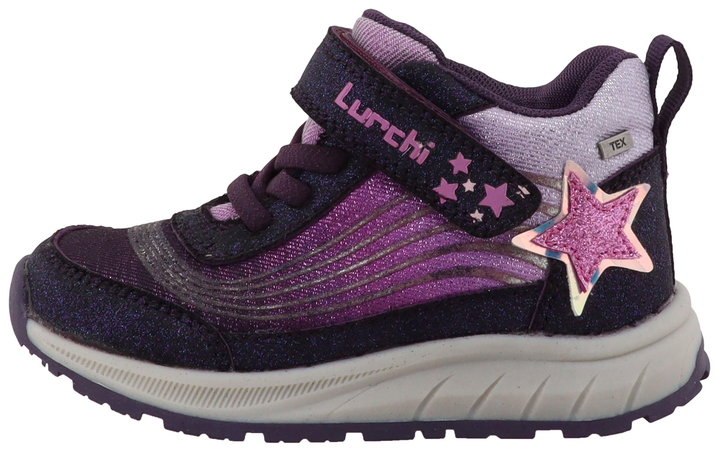 Lurchi Sneaker »Abella 1-TEX«  Boots, Klettschuh mit viel Glitzer, Größenschablone zum Download
