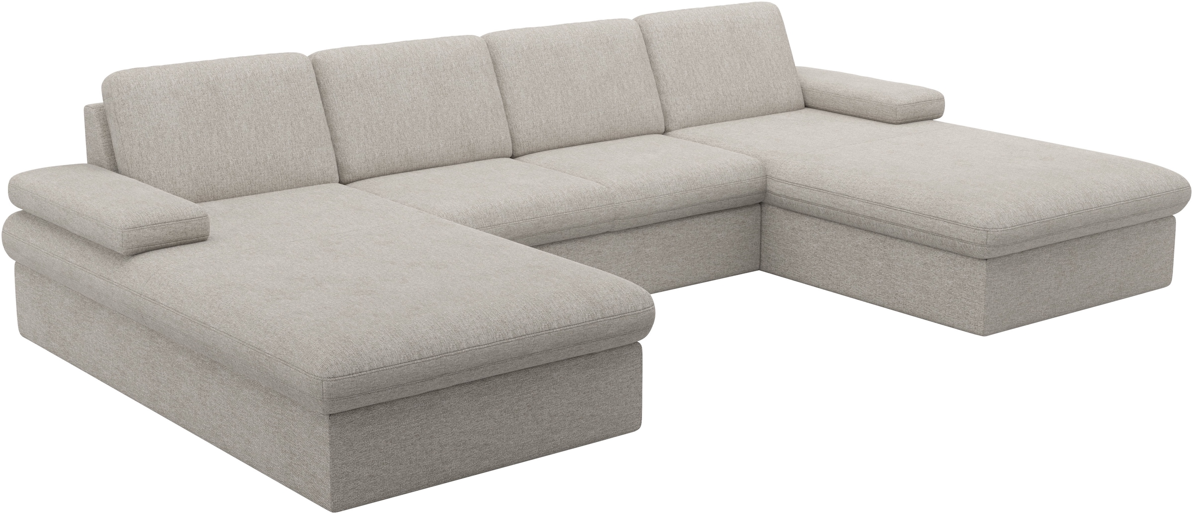 sit&more Wohnlandschaft »Moreno U-Form, B: 309 cm« mit Armteilverstellung, optional Bettfunktion