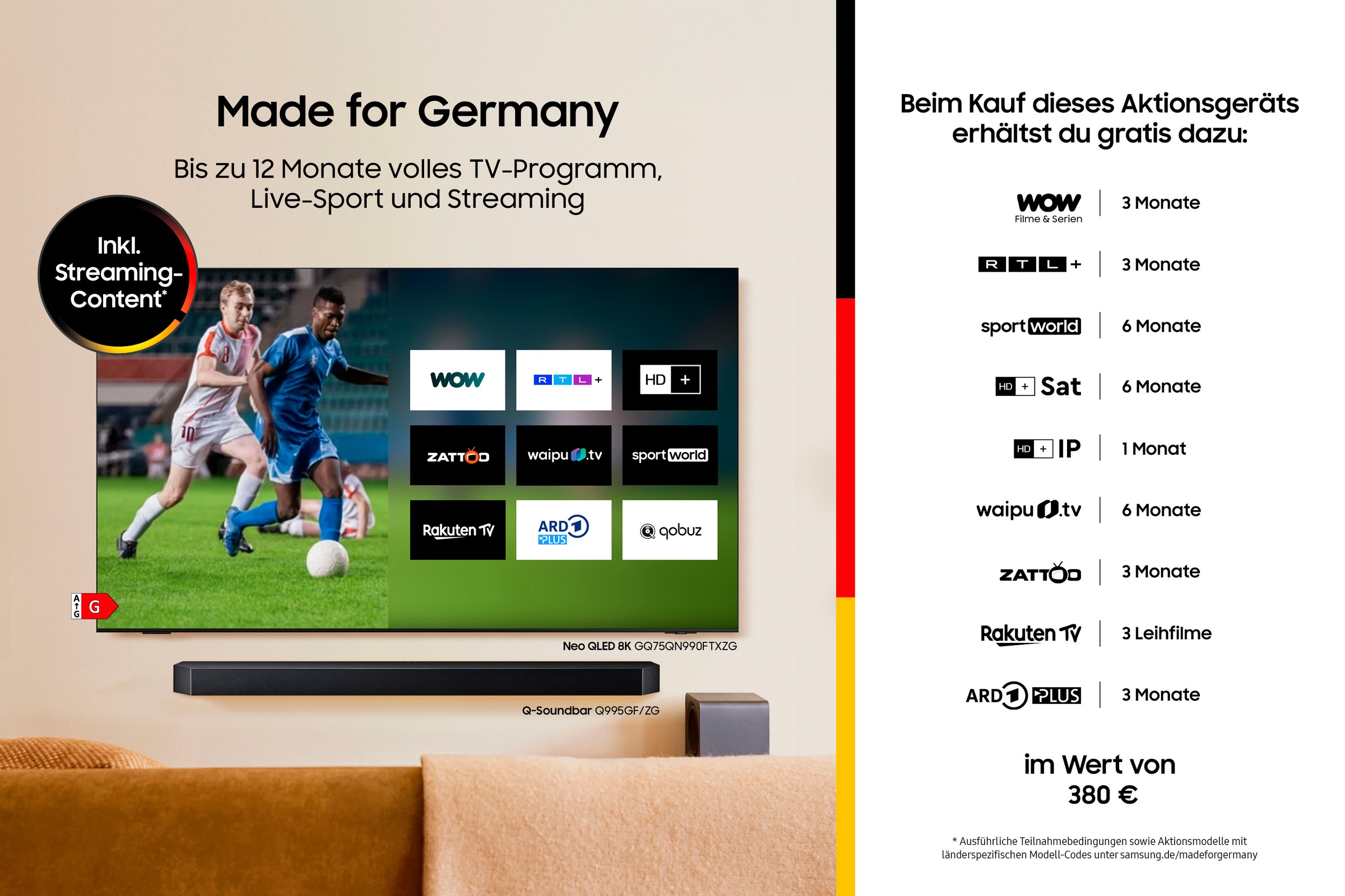 Samsung QLED-Fernseher »GQ55Q7F2AU«, 4K Ultra HD, Smart-TV, Quantum HDR, Knox Security, Art Store, 3D Sound, Gaming Hub, AI TV