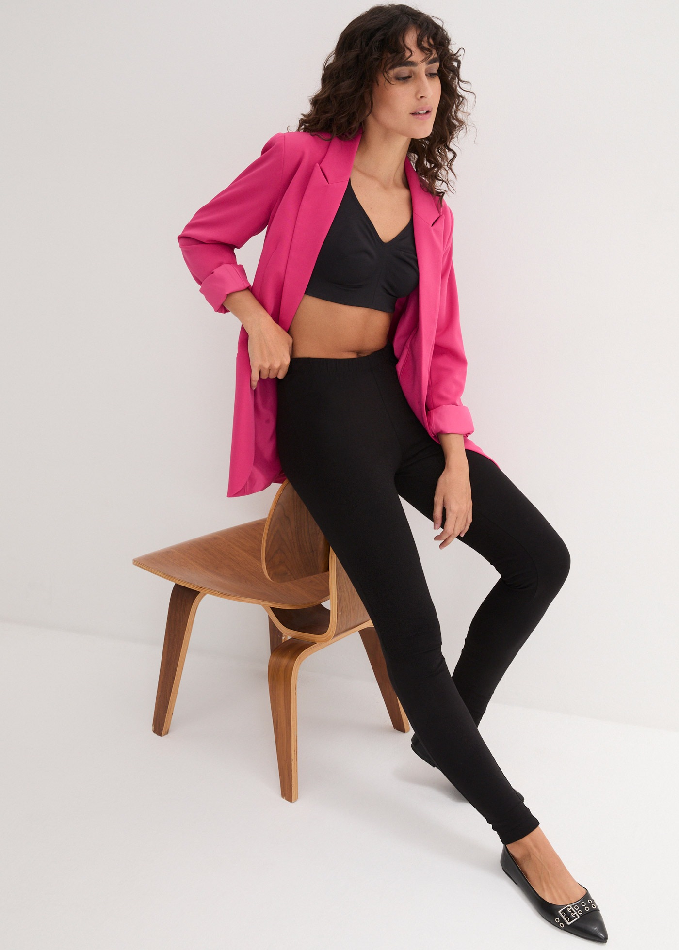 bonprix Leggings  aus Baumwolle und Elasthan, schmale Passform, mit Elastikbund