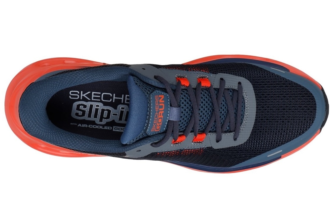 Skechers Slip-On Sneaker »MAX CUSHIONING GLIDE-STEP«, Slipper, Schlupfschuh, für Maschinenwäsche geeignet, schmale Form