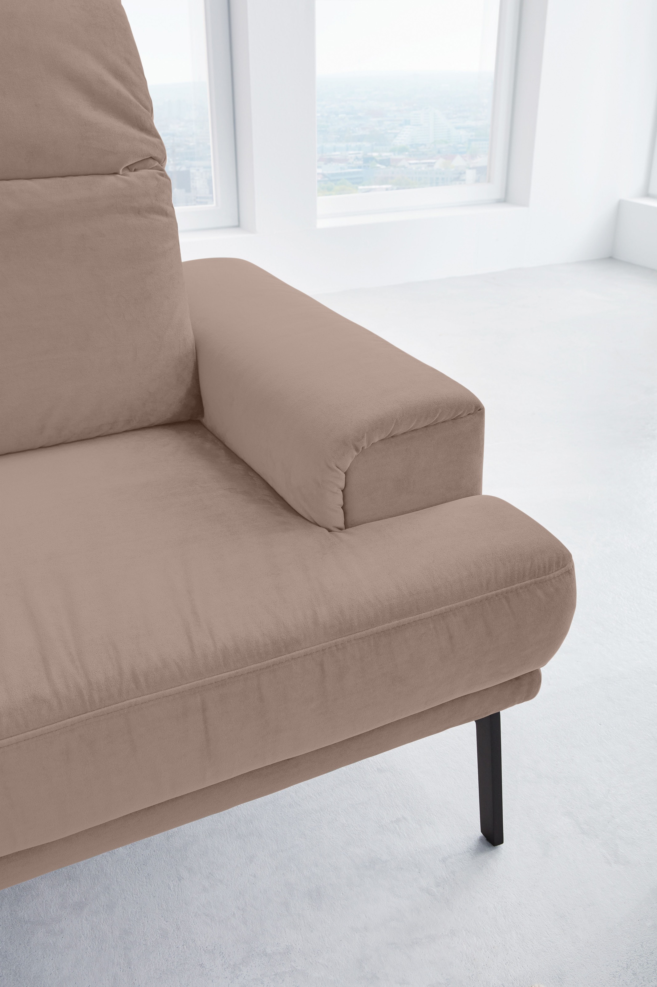 Musterring 3-Sitzer »MR 4580«, inkl. Kopf- und Sitztiefenverstellung, Fuß schwarz, B228 x T103 cm