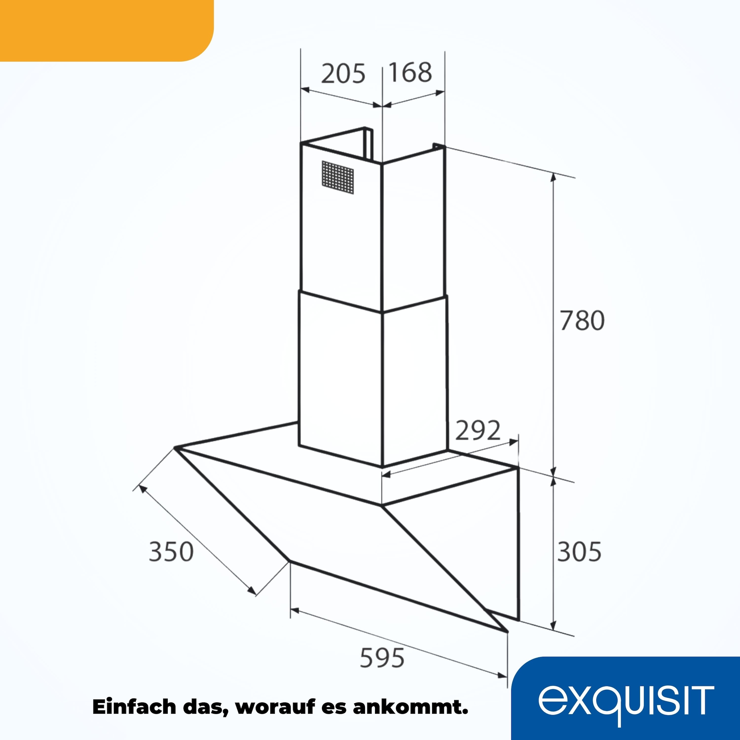 exquisit Kopffreihaube »KFD 61-8sw«
