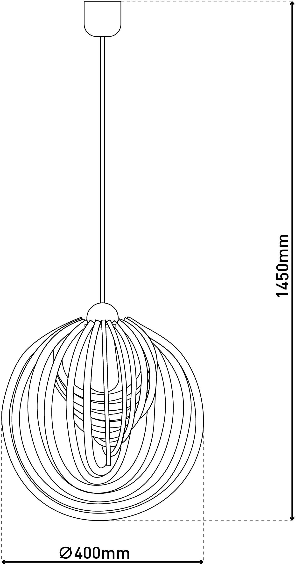 näve Pendelleuchte »Armella« E27 1 Stk. Holz hellbraun, exkl. 1x E27 max. 40 W, H: ca. 145cm / D: ca. 40cm