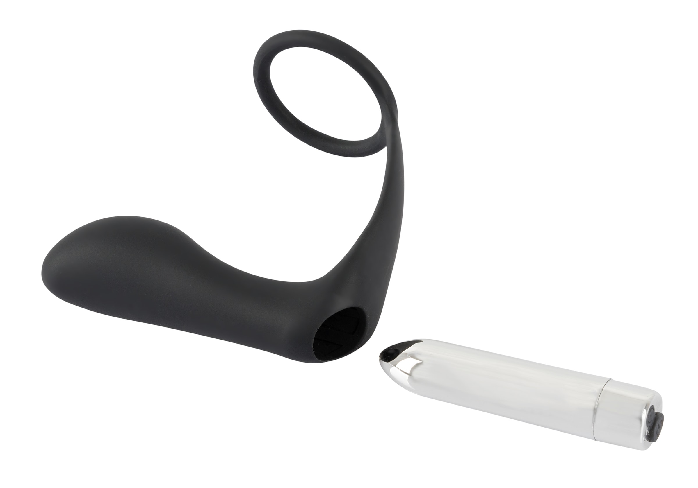 BLACK VELVETS Anal-Stimulator »Analplug mit Penisring Vibrating Ring & Plug«