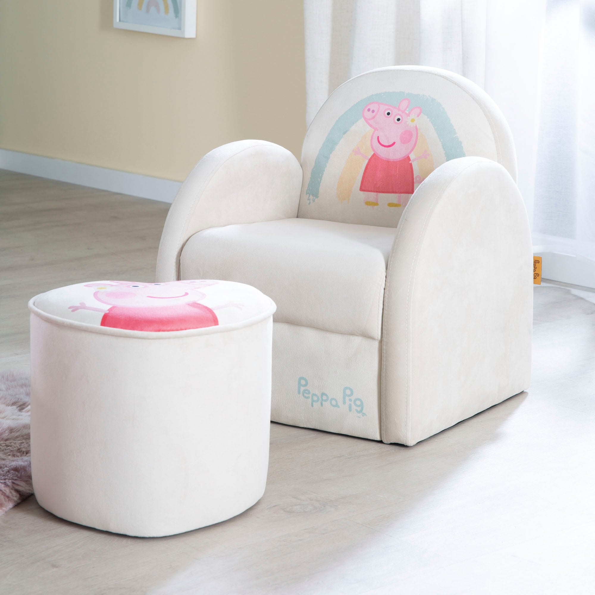 roba® Kindersessel »Peppa Pig«, mit runden Armlehnen