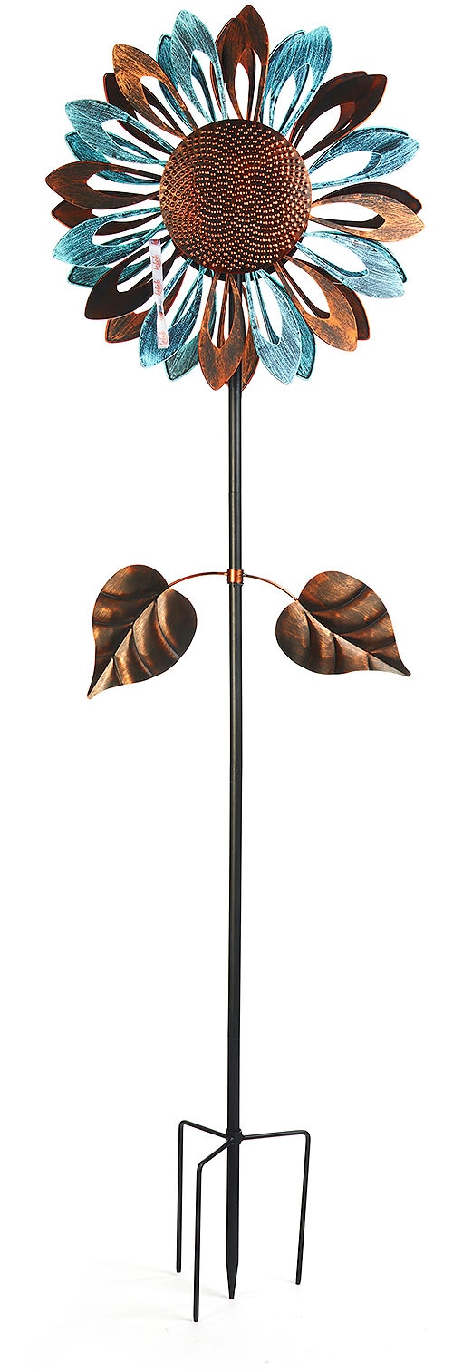 Locker Gartenstecker »Windrad Dekostecker SUNNY« in braun, Größe 213 cm