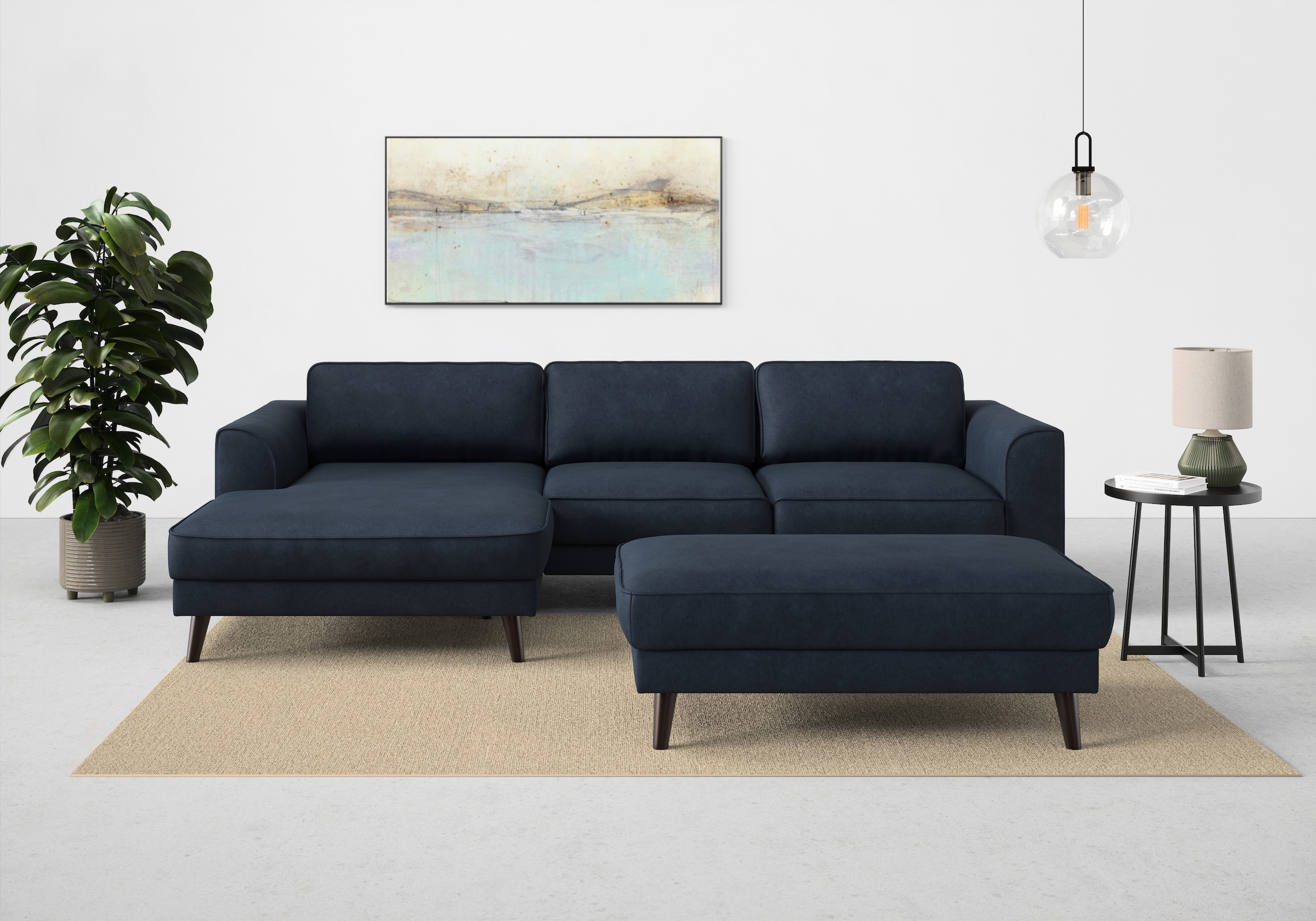 TRENDMANUFAKTUR Ecksofa »Lumber Jack, elegantes Designsofa, zeitlos modern, hoher Sitzkomfort« wahlweise mit Bettfunktion u. Bettkasten, L-Form