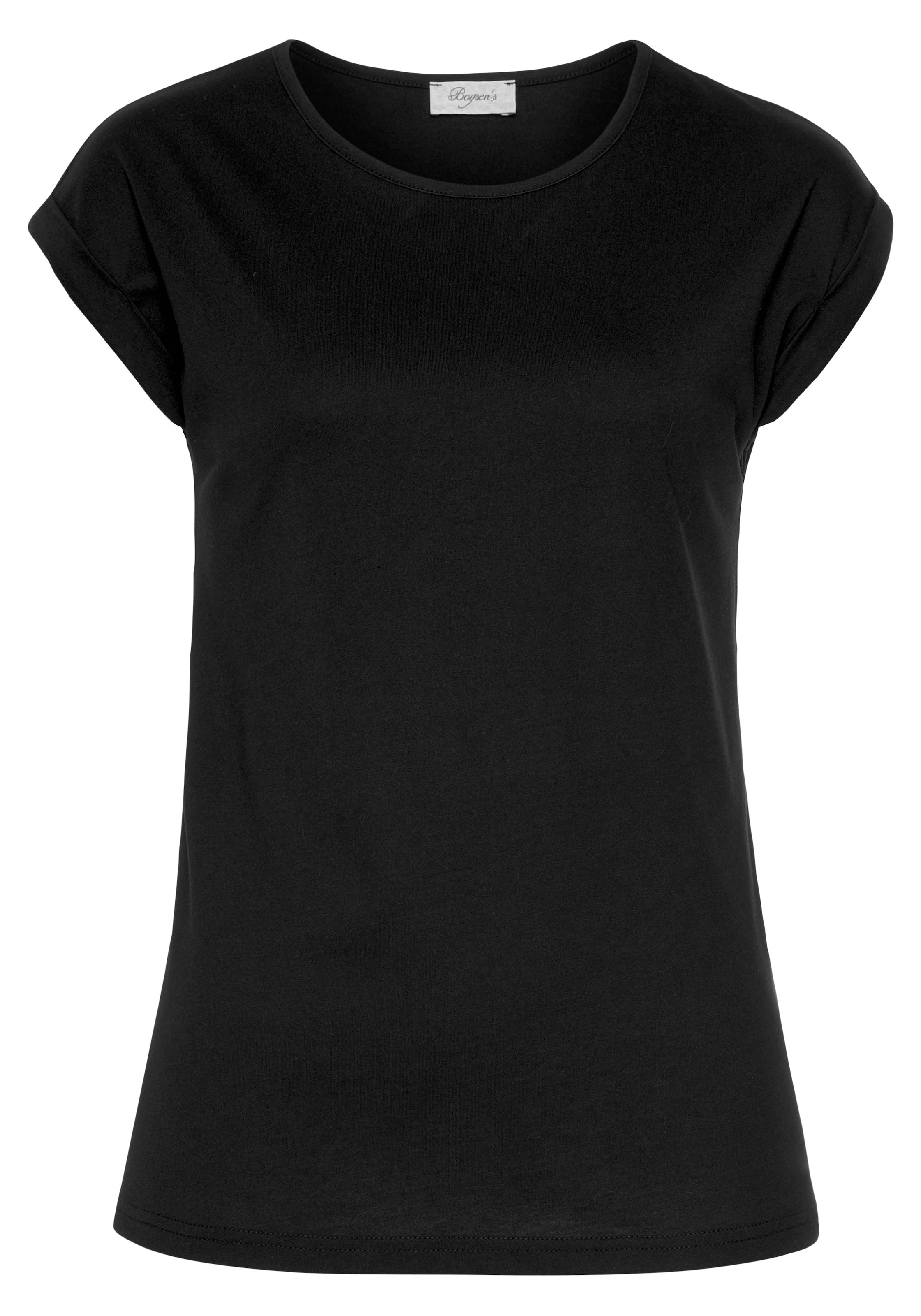 Boysen's T-Shirt, (Packung), Kurzarm, basic, Rundhalsausschnitt, für Freizeit und Sport