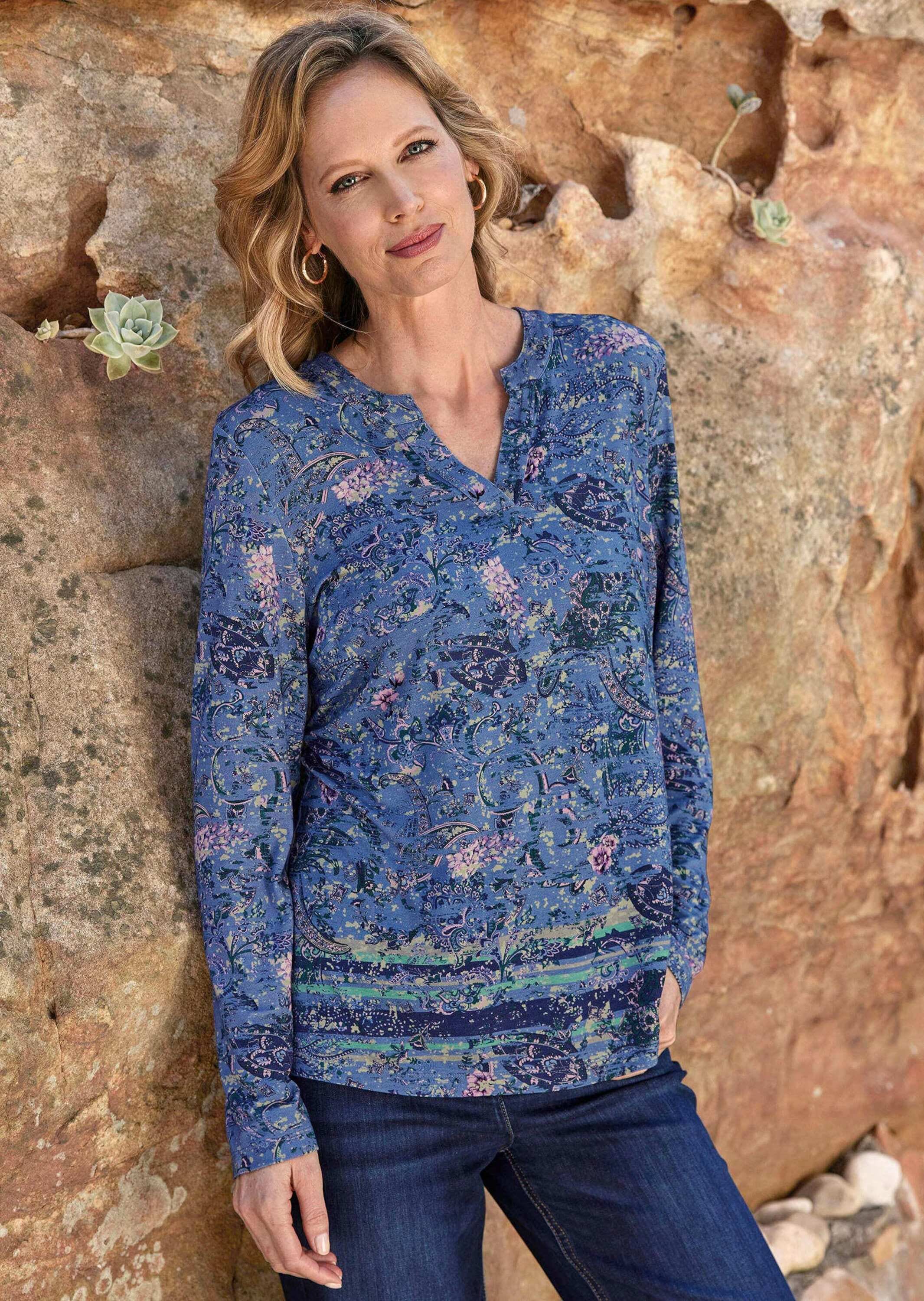 GOLDNER Print-Shirt »Elegantes Blusenshirt, Paisley-Design« keine/nicht relevant