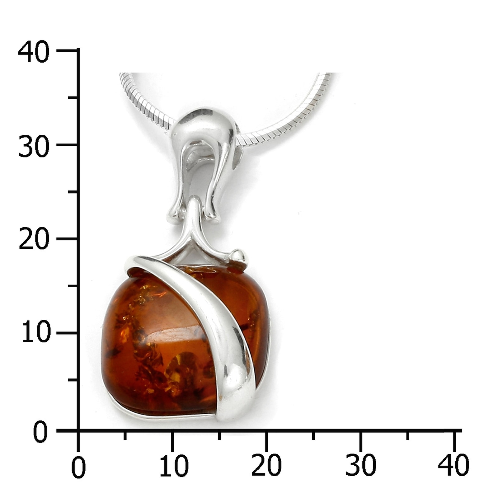 OSTSEE-SCHMUCK Kette mit Anhänger »- Eni - Silber 925/000 - Bernstein«