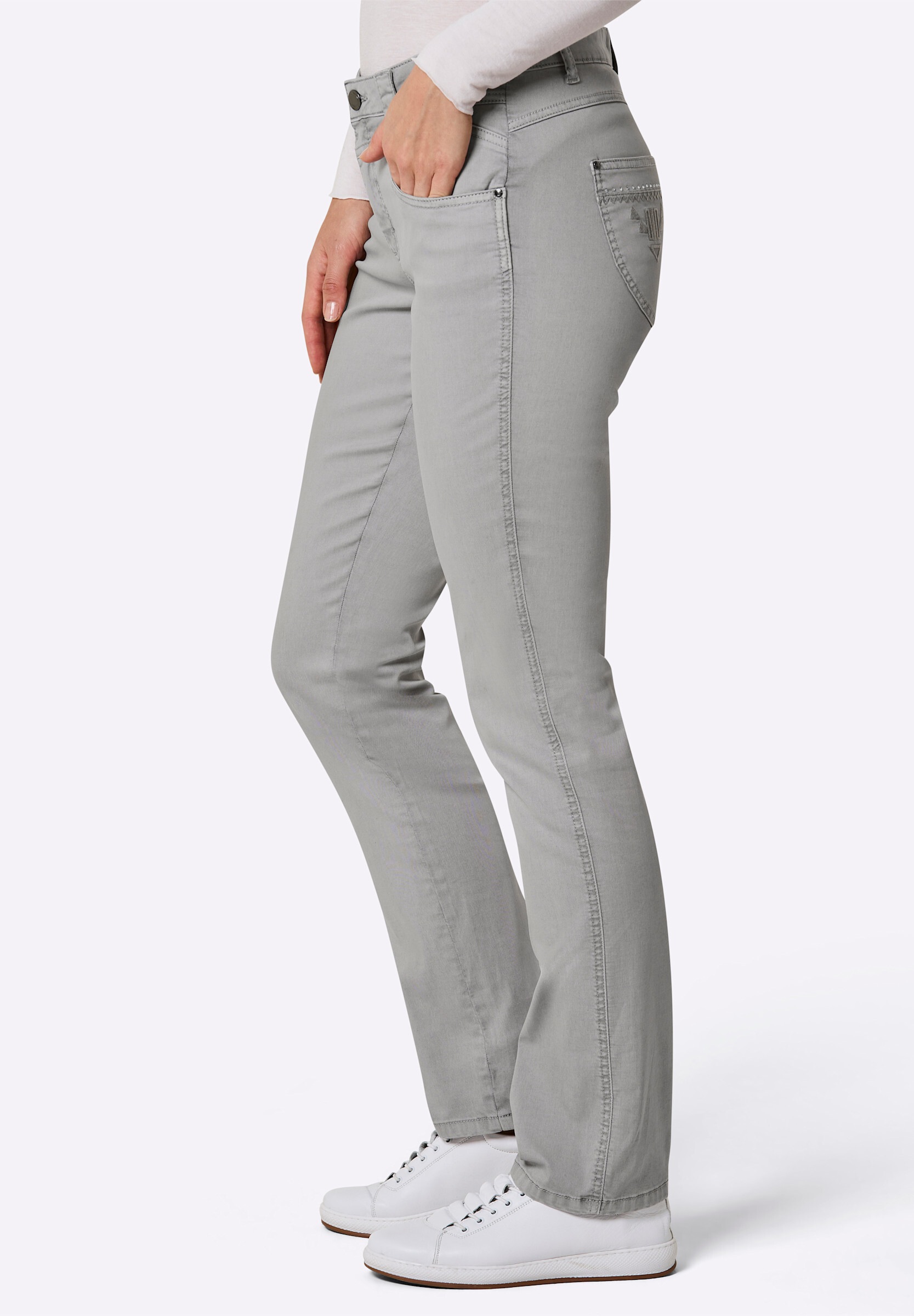 creation L Bequeme Jeans »Baumwoll-Lyocell-Jeans Gerade Jeans mit Lyocell-Anteil«