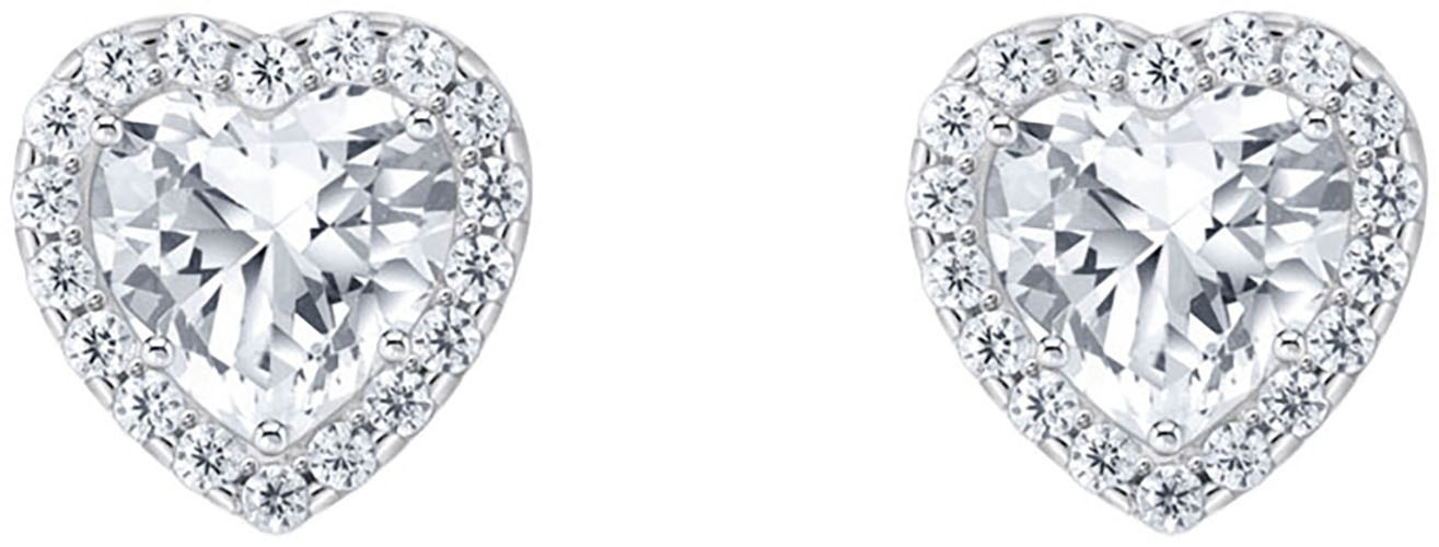 THOMAS SABO Paar Ohrstecker »Schmuck Silber 925 Ohrringe Halo in Herzform, H2305-051-14«, mit Zirkonia (synth.)