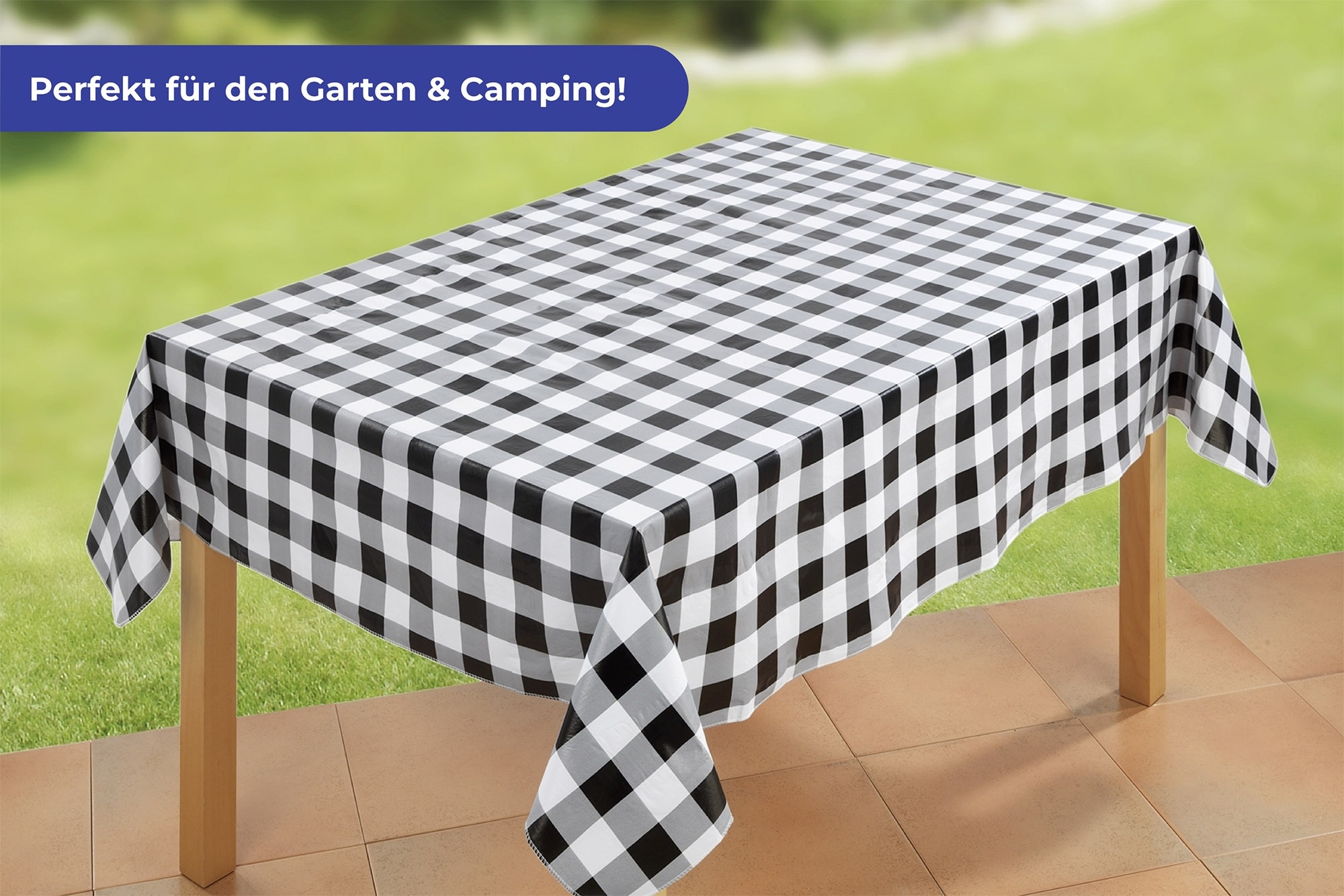 Maximex Tischdecke »Modell Karo rot«, abwaschbar, witterungsbeständig, ideal für Garten- und Campingtisch