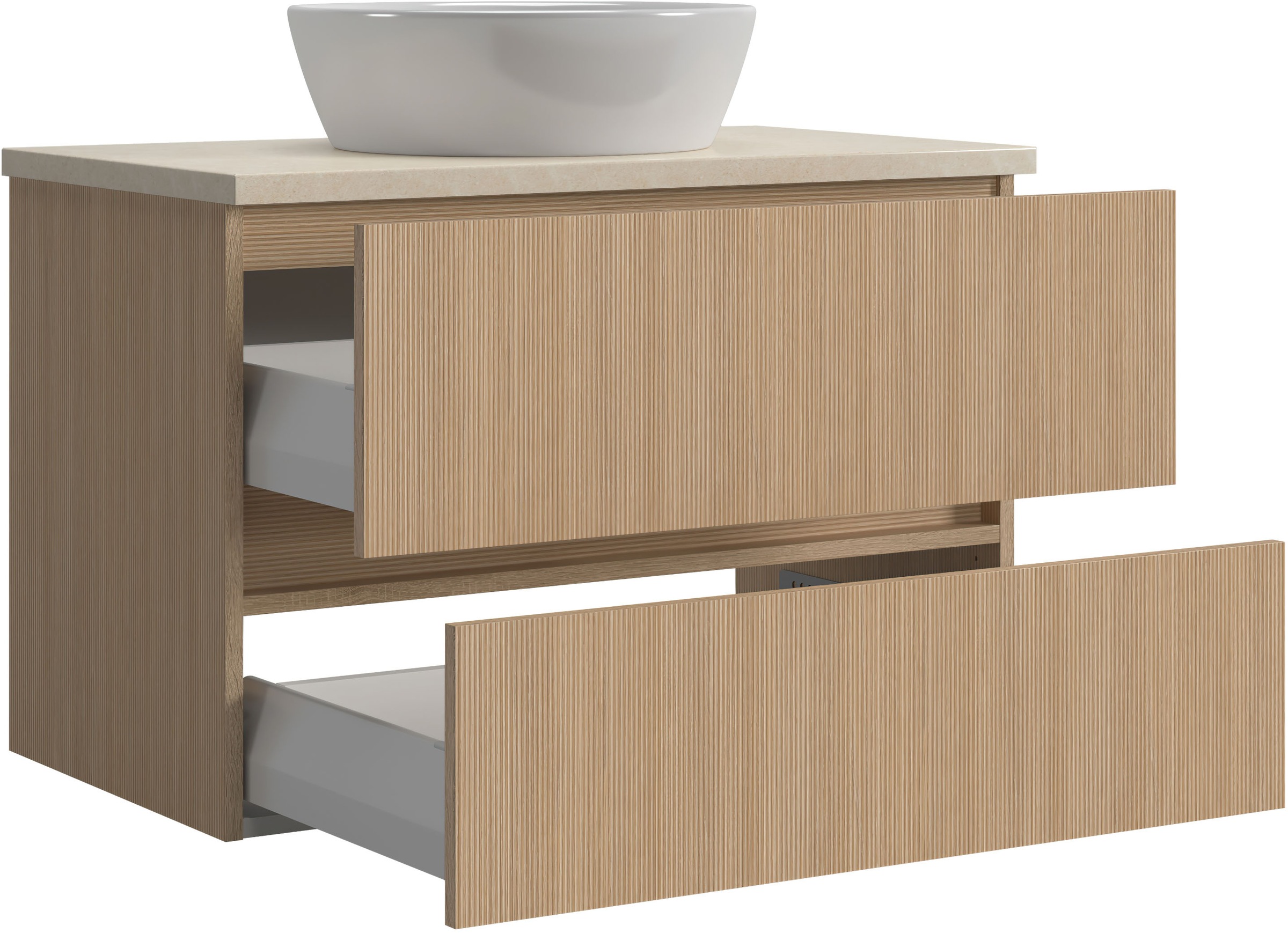 welltime Badmöbel-Set »Eixo«, Set 110 cm breit, Badmöbel mit LED-Beleuchtung