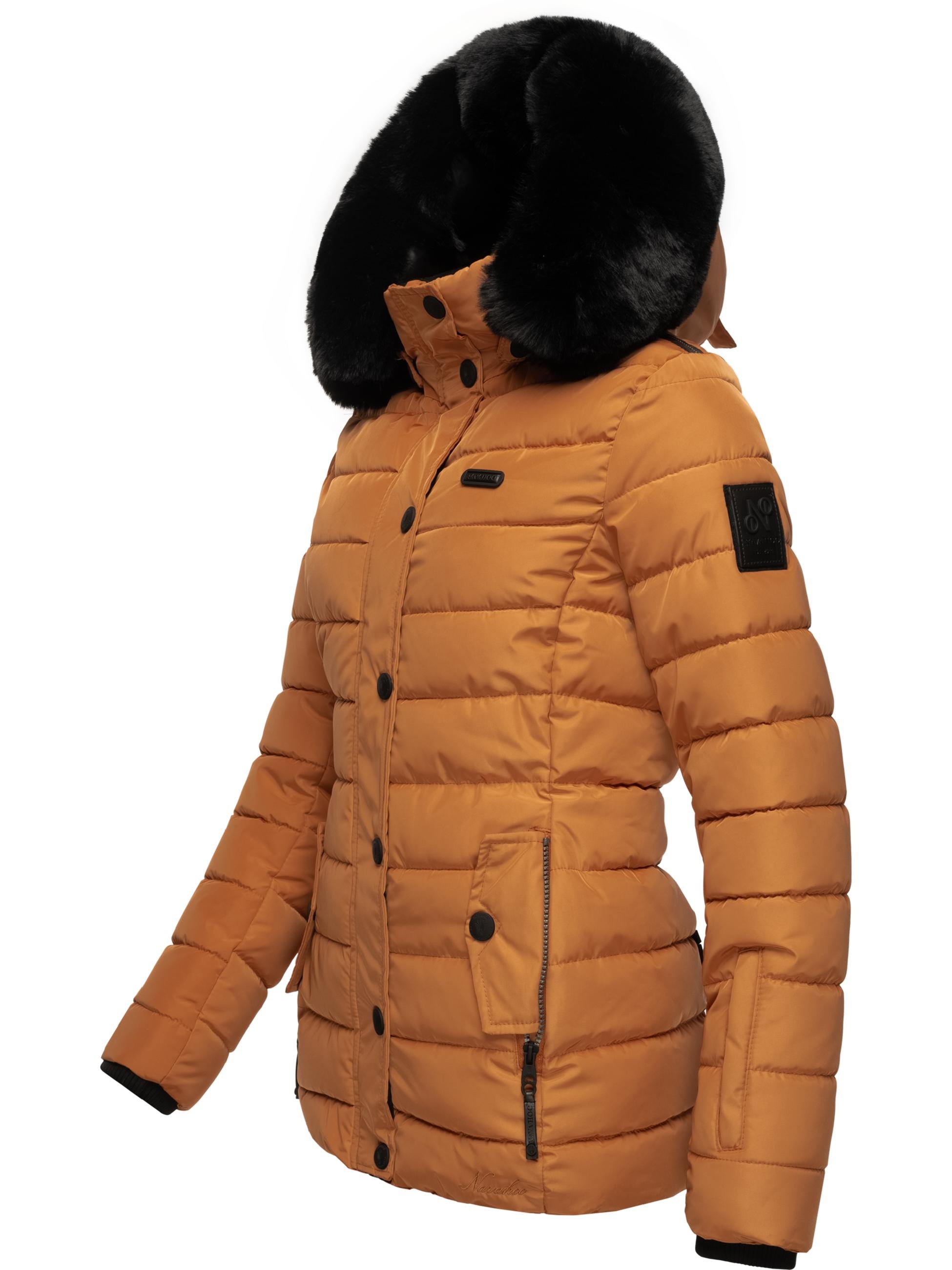 Navahoo Steppjacke »Winterjacke Milianaa«, mit Kapuze, Edle Winterjacke mit weicher Kunstfell-Kapuze