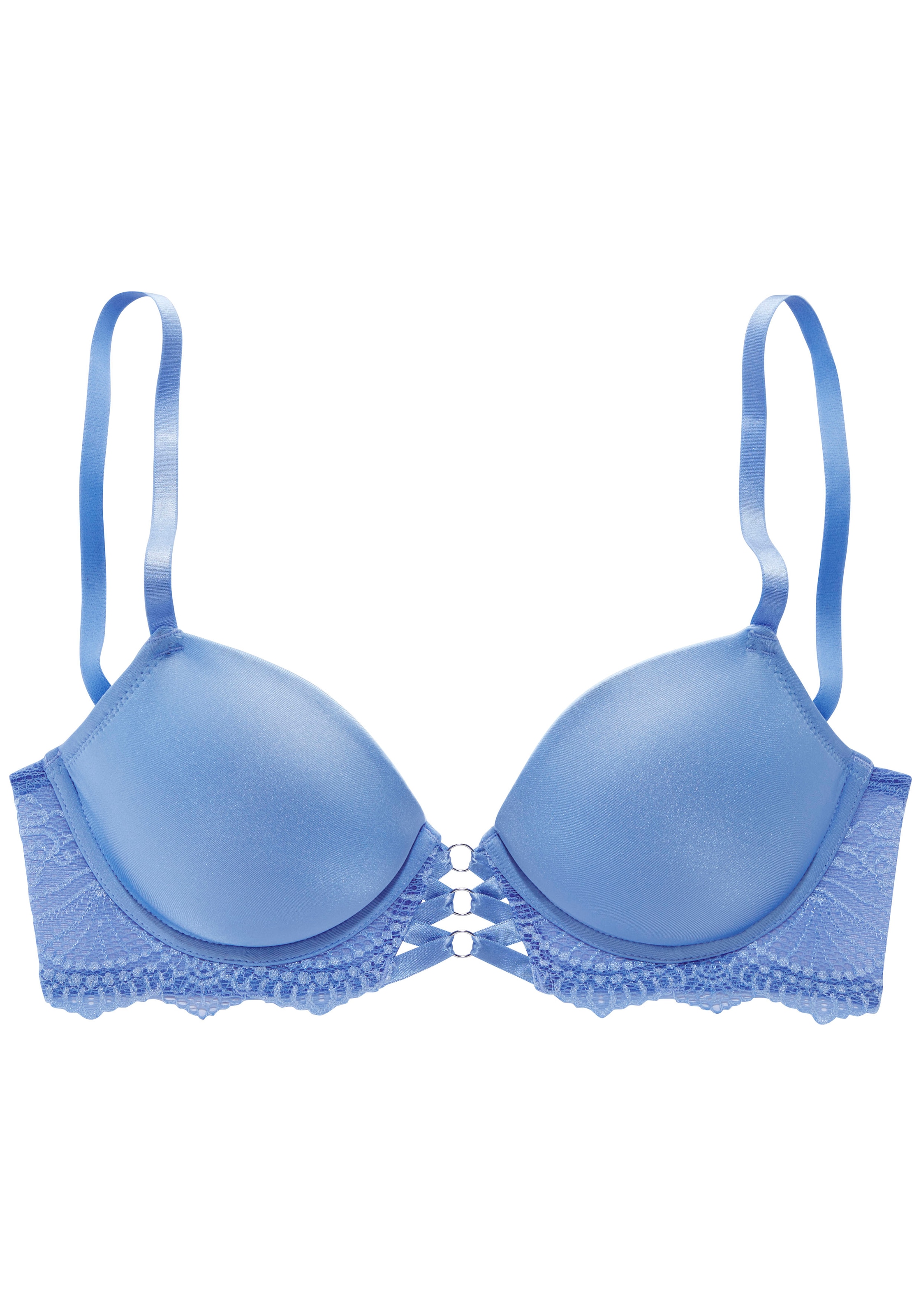 LASCANA Push-up-BH »Eleonora«, mit feiner Schnürung in Satin-Optik und Bänderdetail, sexy Dessous