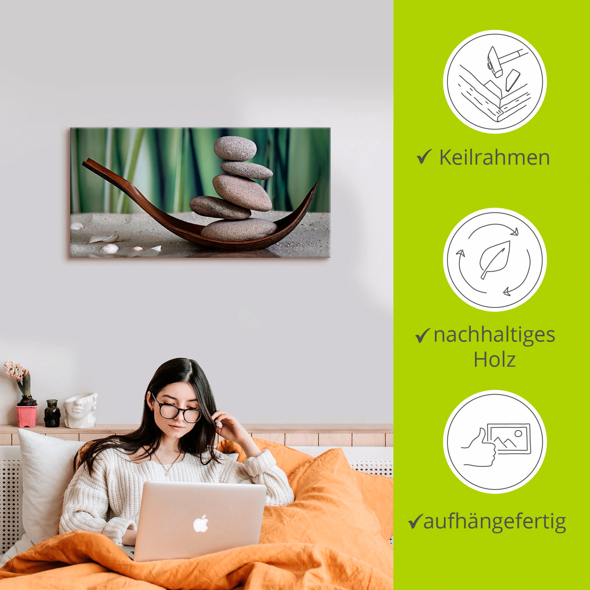 Artland Wandbild »Gleichgewicht«, Zen, (1 St.), als Leinwandbild, Poster, Wandaufkleber in verschied. Größen