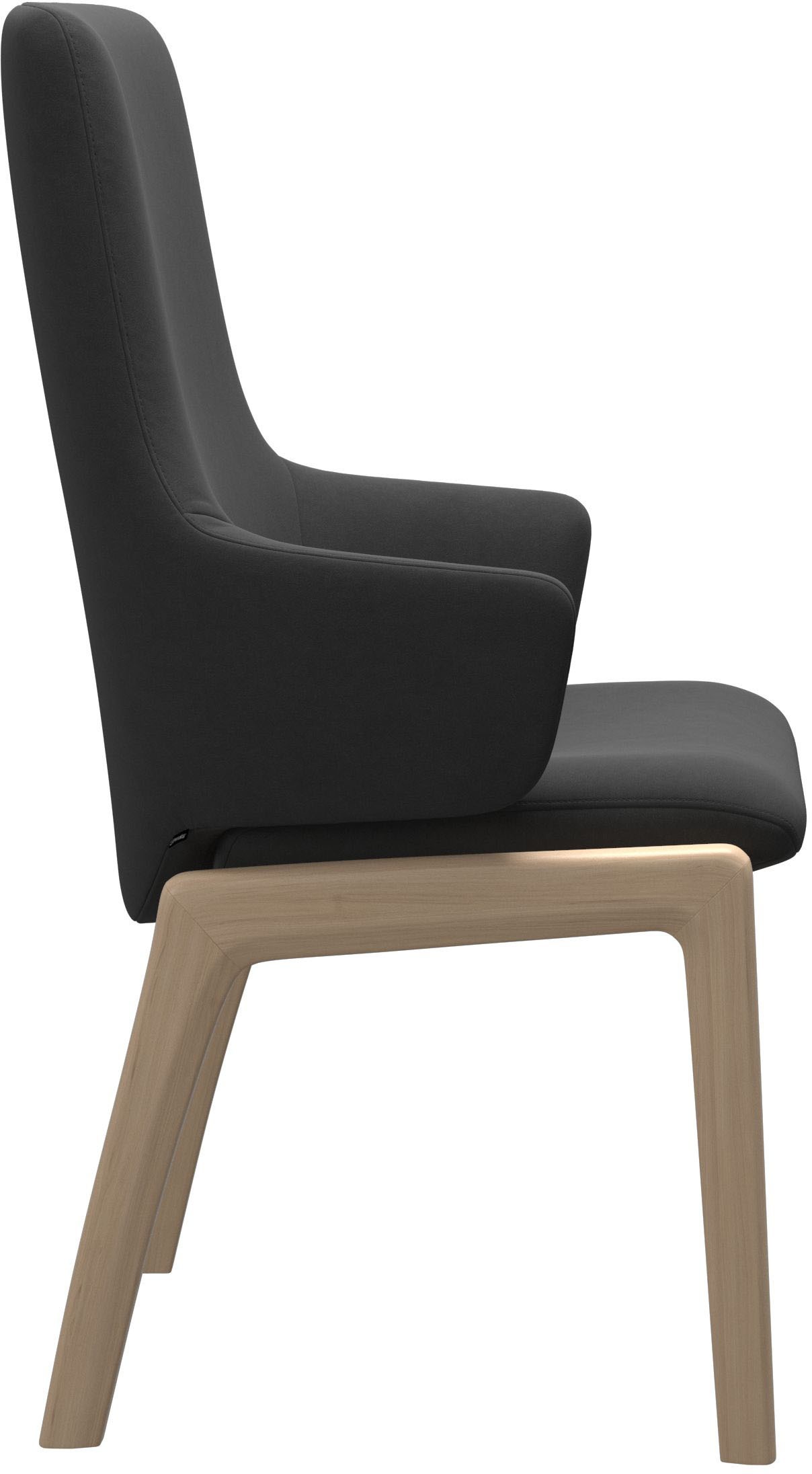 Stressless® Polsterstuhl »Laurel« () High Back mit Armlehne, Größe L, mit abgerundeten Beinen in Schwarz