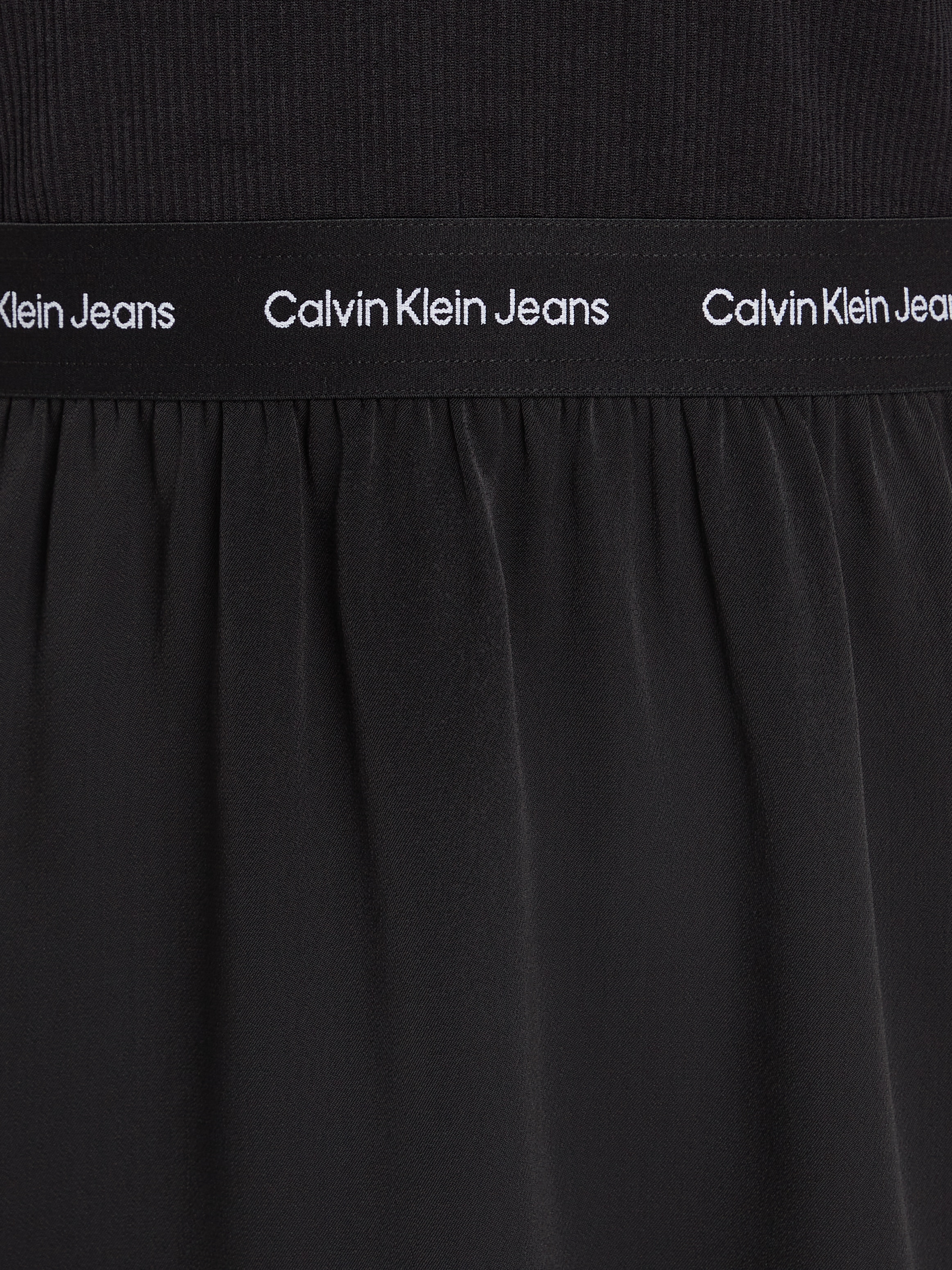 Calvin Klein Jeans Blusenkleid »LOGO ELASTIC SHORT SLEEVE DRESS«, mit Logoschriftzug