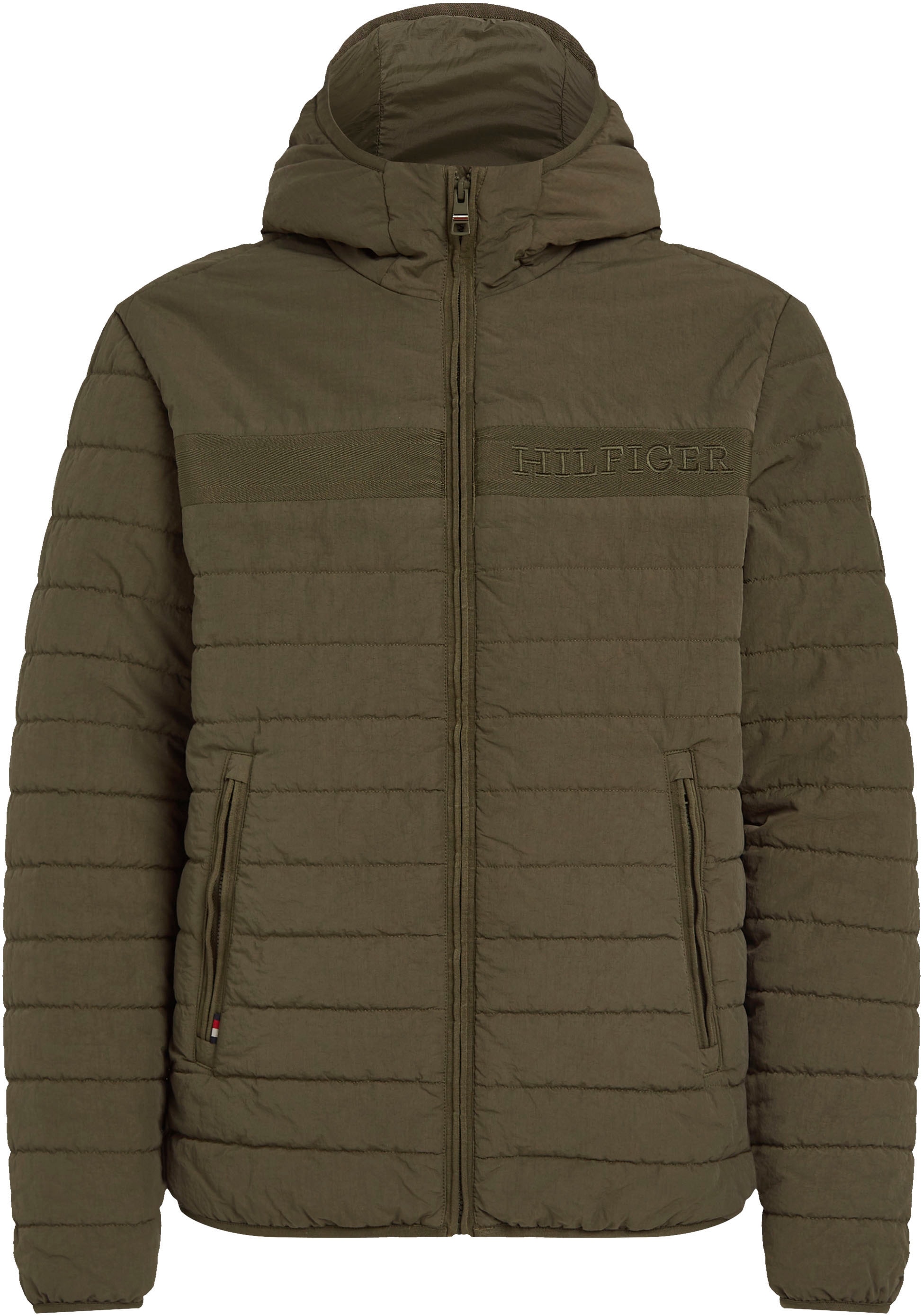 Tommy Hilfiger Steppjacke »GMD PADDED HOODED JACKET«, mit Kapuze, im hochgeschlossenen Design