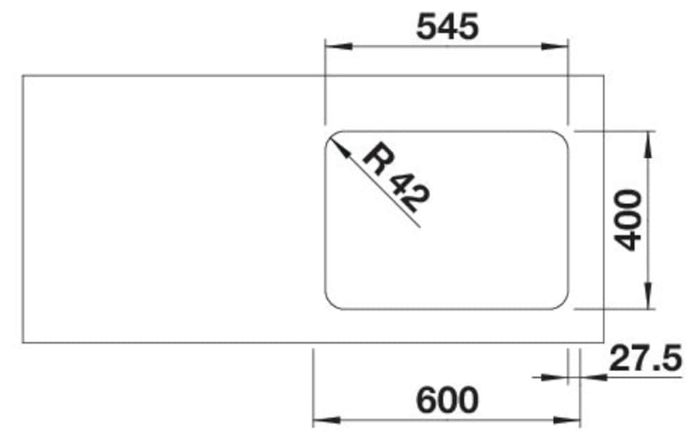 Blanco Edelstahlspüle »SOLIS 340/180-U« 1 Stk. tlg. zum wechselseitigen Einbau geeignet