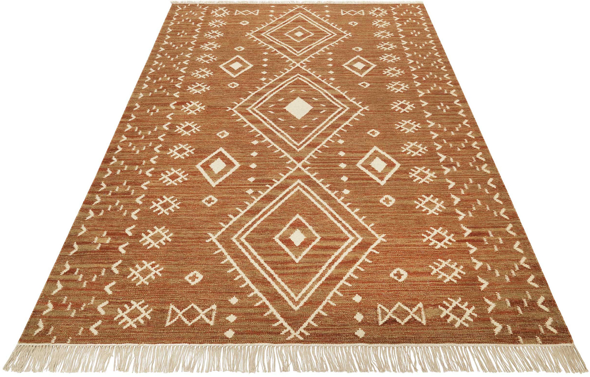 Teppich »Monaco GL-82103«, rechteckig, handgewebter Naturfaserteppich aus Wolle
