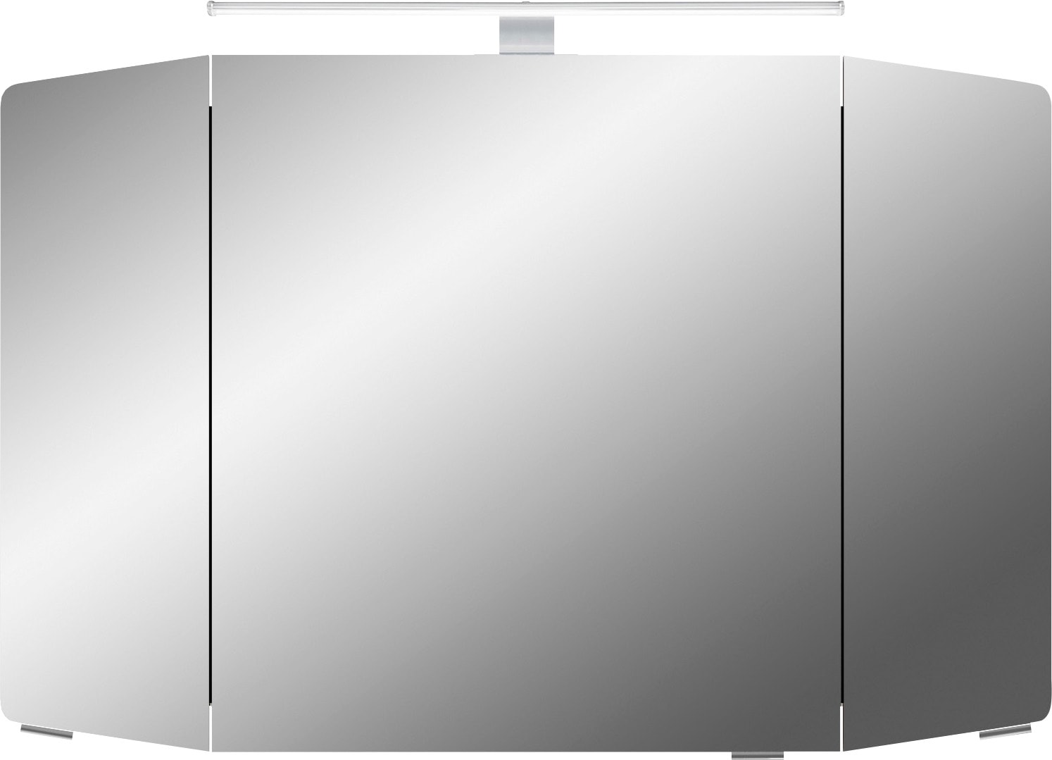 Saphir Badezimmer-Set »Cassca Sprint 4-teilig Mineralmarmor-Waschtisch mit LED-Spiegelschrank«, (5 St.), Midischrank, Unterschrank, inkl. Türdämpfer, 5 Türen, 5 Schubladen