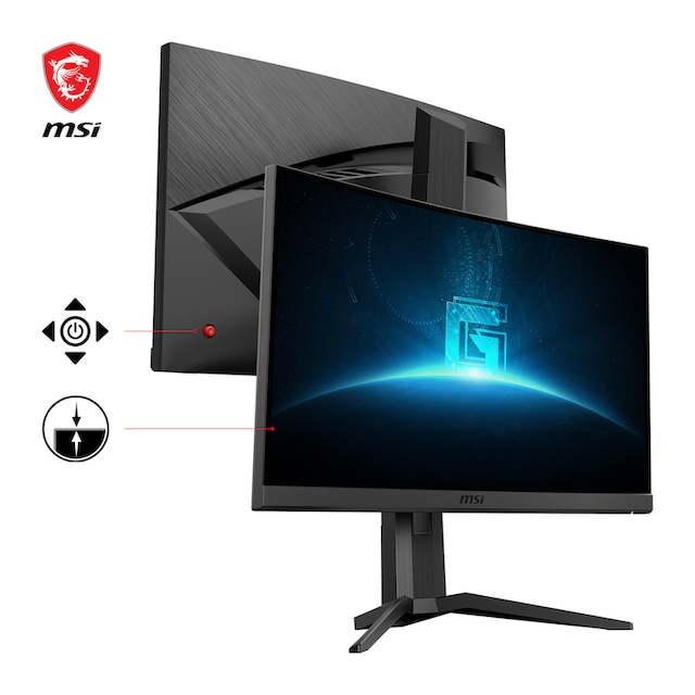 MSI Curved-Gaming-LED-Monitor »G24C6P E2«, 59,9 cm/24 Zoll, 1920 x 1080 px,  Full HD, 1 ms Reaktionszeit, 180 Hz, höhenverstellbar, 3 Jahre  Herstellergarantie jetzt online bei OTTO