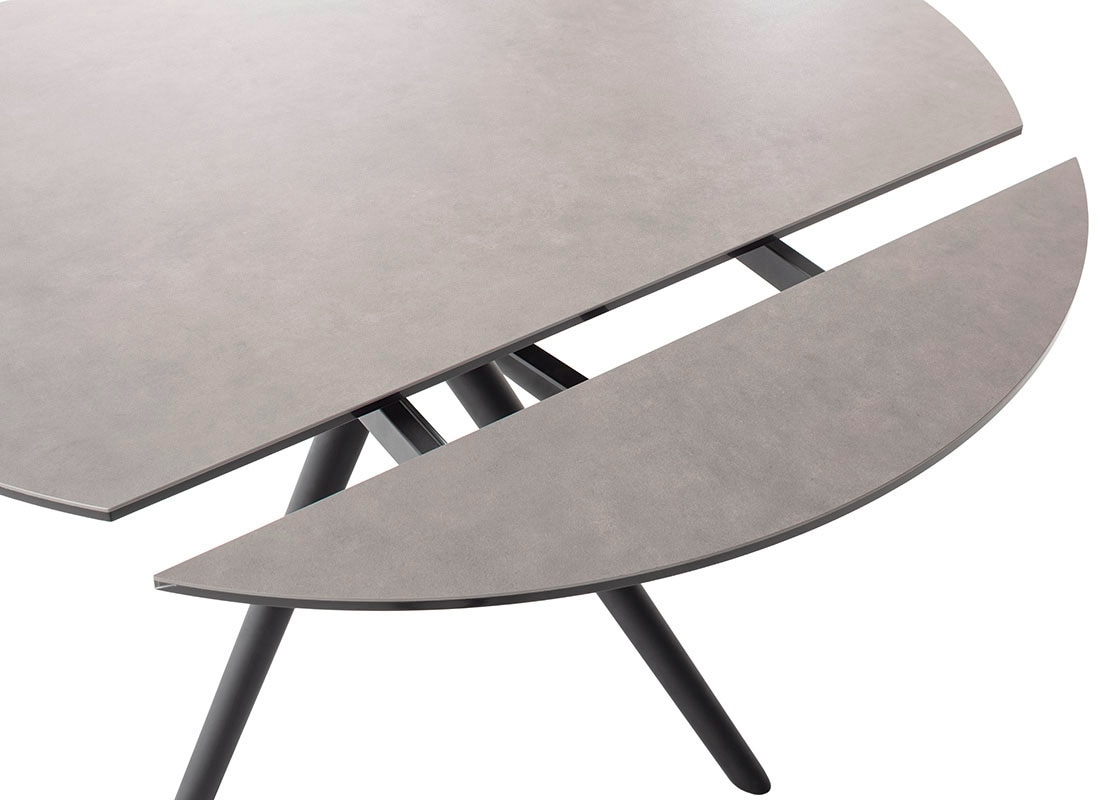 MCA furniture Esstisch »RUBIKON Vierfußtisch 90-135 cm«, (Einzelstück), Keramik, Metall, Längsseitenauszug, ausziehbar, 13 mm