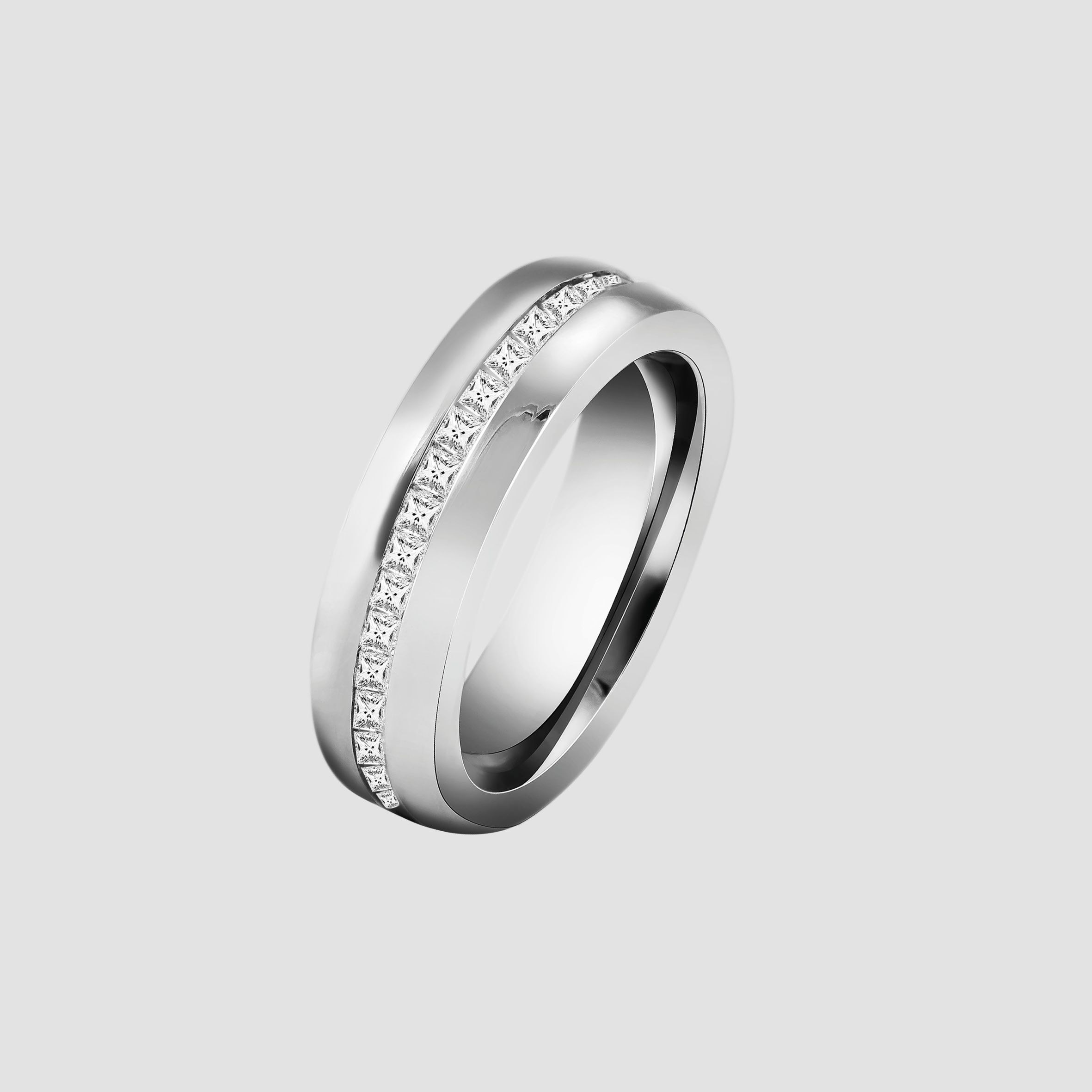 Adelia´s Fingerring »Damen Ring aus Edelstahl mit Strass Steinchen«