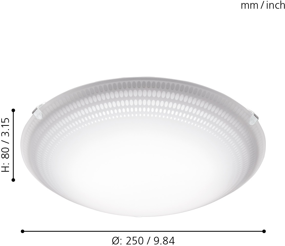 EGLO Deckenleuchte »MAGITTA 1«, 1 flammig, Leuchtmittel LED-Board | LED fest integriert, Wandleuchte, Deckenleuchte aus Stahl, Farbe: Weiß, Lampe, Ø: 25 cm