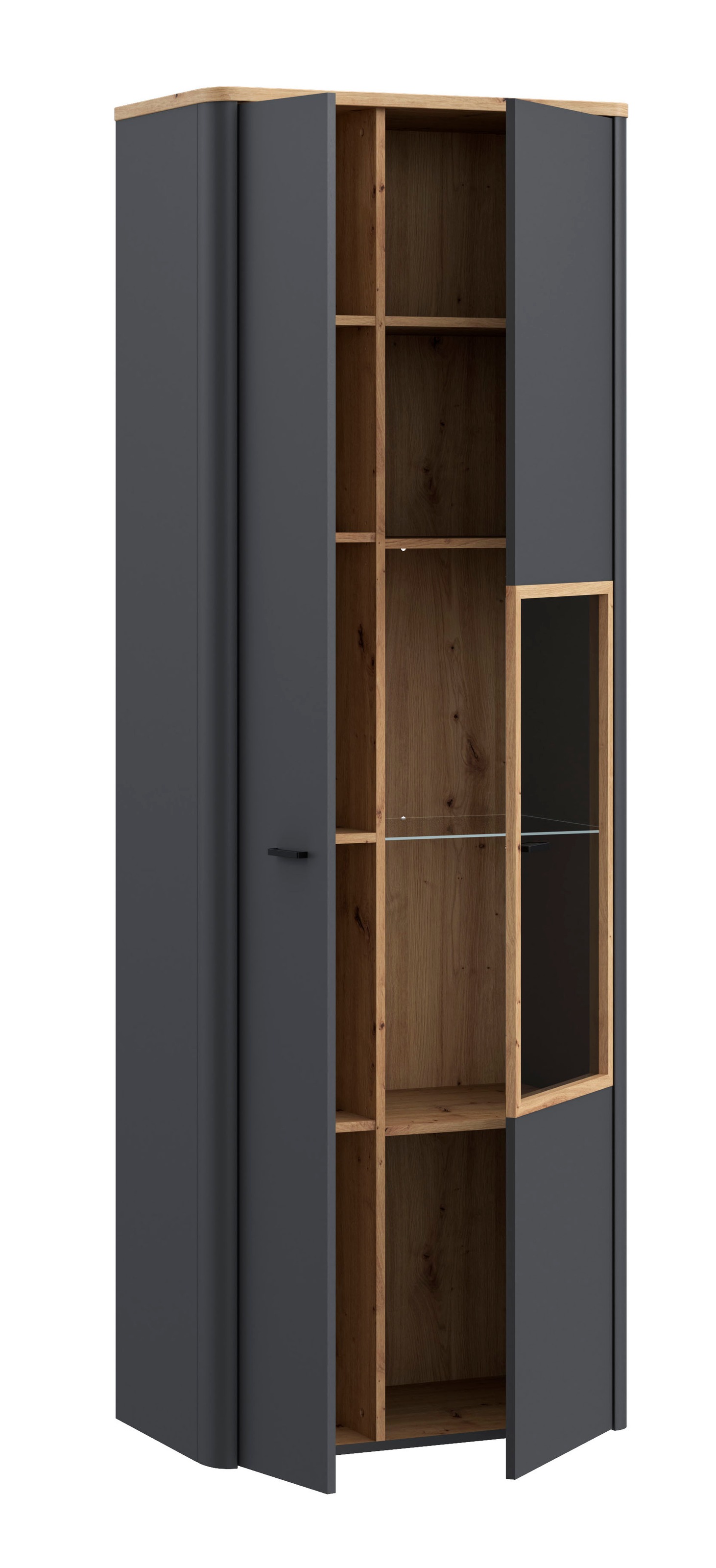 FORTE Vitrine »Leokadia«, Standvitrine, Stauraumvitrine, Höhe ca. 211 cm