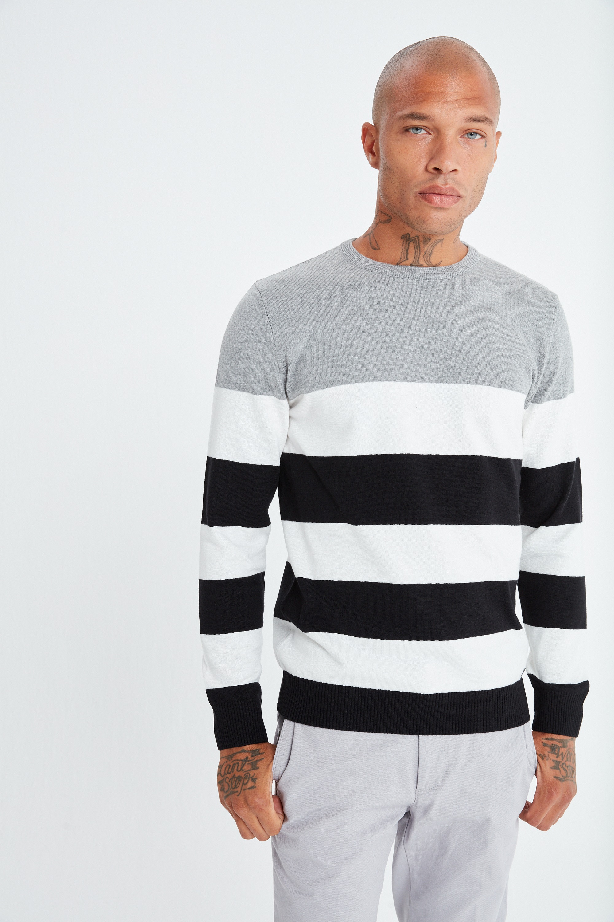 Jimmy Sanders Streifenpullover, Benito mit gestreiftem Muster