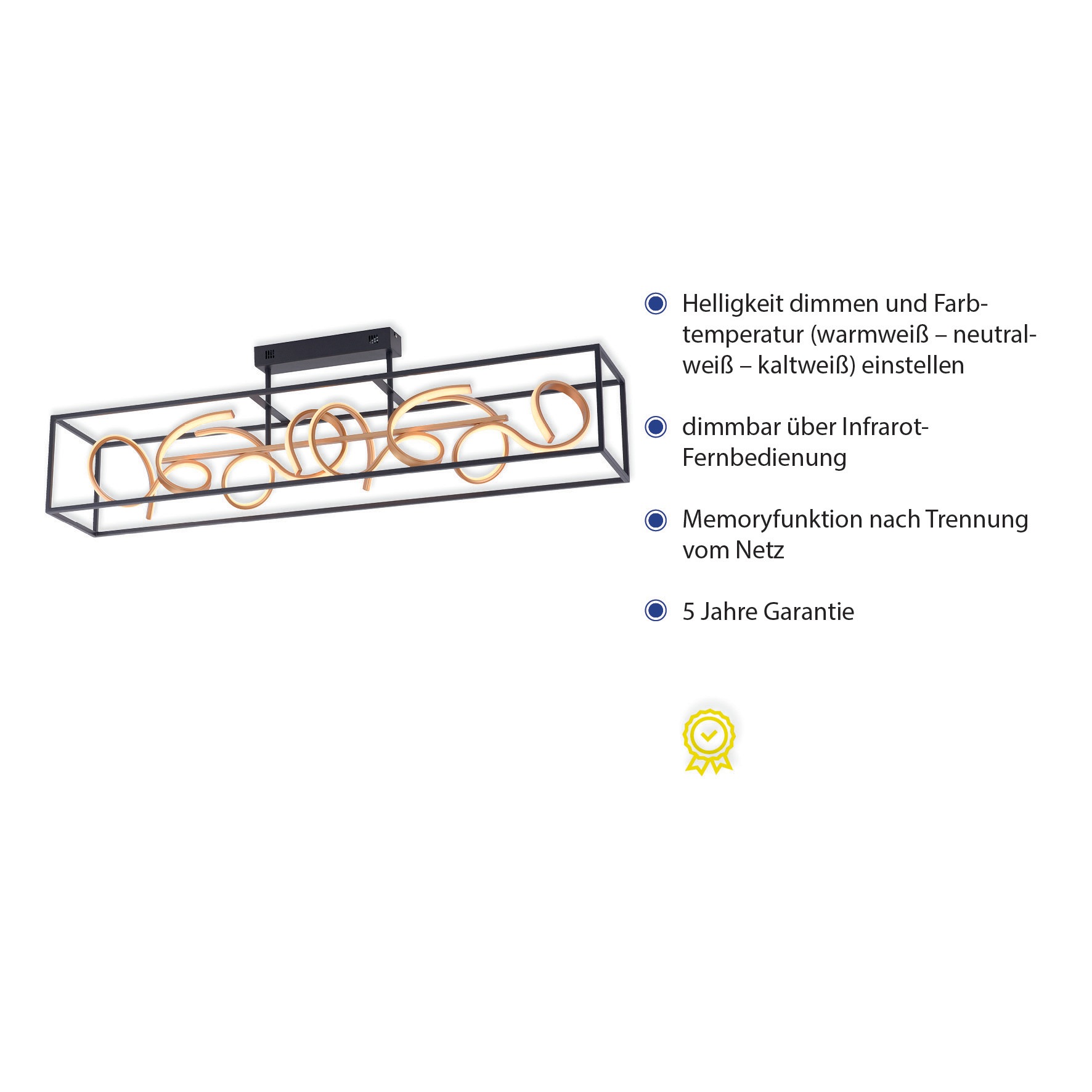 Paul Neuhaus LED Deckenleuchte »SELINA«, 4 flammig, Leuchtmittel LED-Board | LED fest integriert, dimmbar, Simply Dim