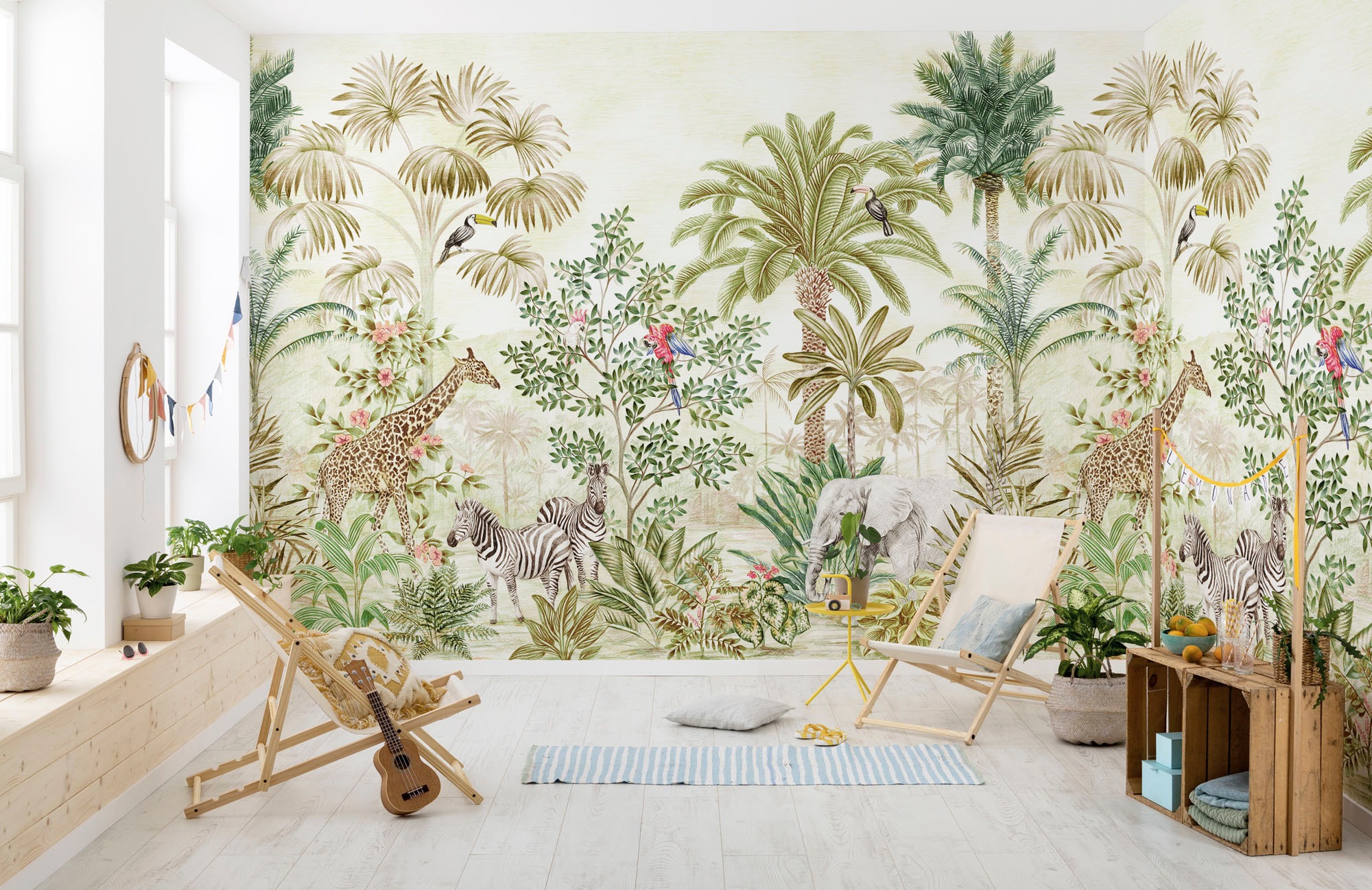 Komar Vliestapete »Digitaldruck Vlies - Wild Wonderland - Größe 300 x 250 cm«, bedruckt, Wohnzimmer, Schlafzimmer