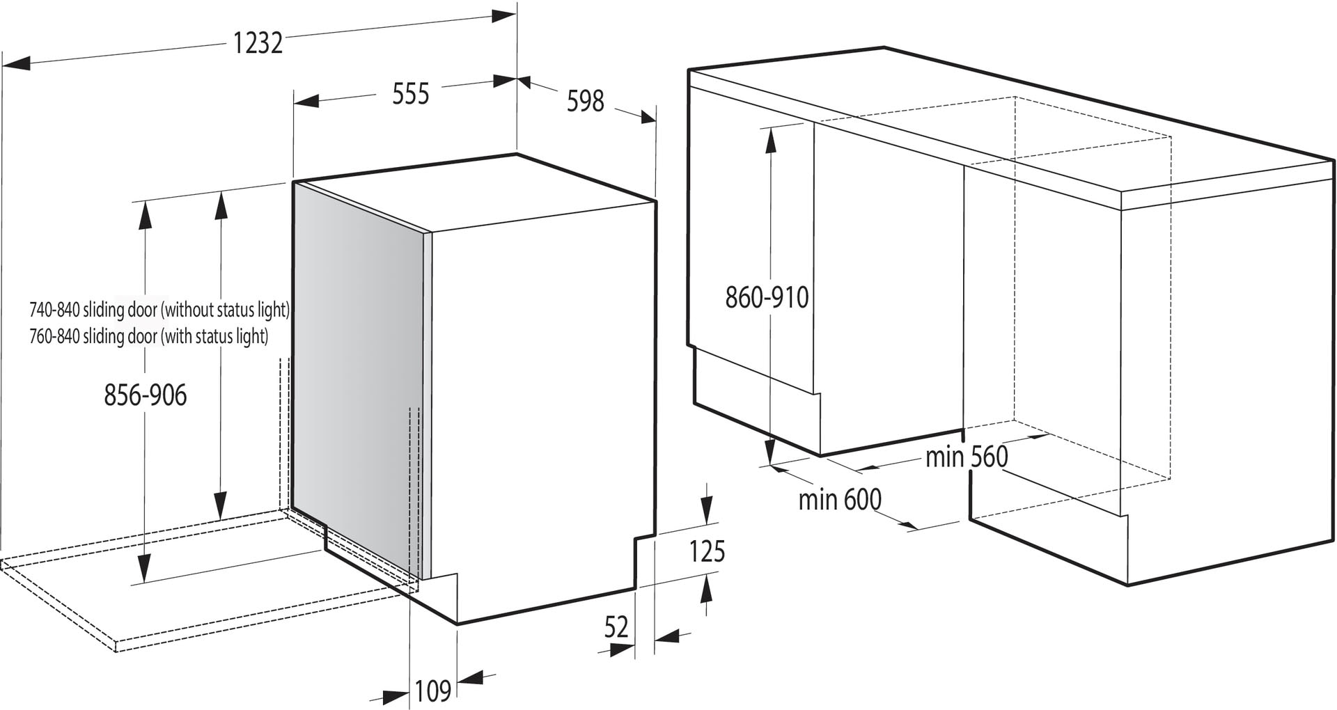 GORENJE vollintegrierbarer Geschirrspüler »GV 693C60 XXL«, 16 Maßgedecke, XXL-Geschirrspüler