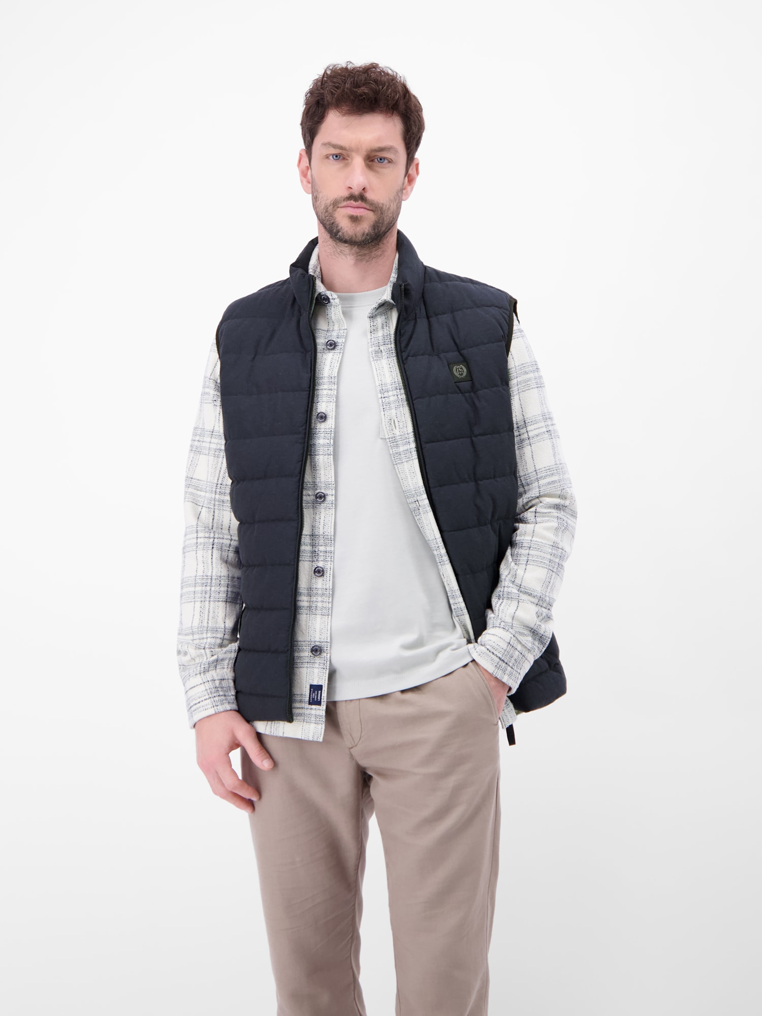 LERROS Steppweste »Steppweste aus Baumwolle und Leinen, gefüttert«