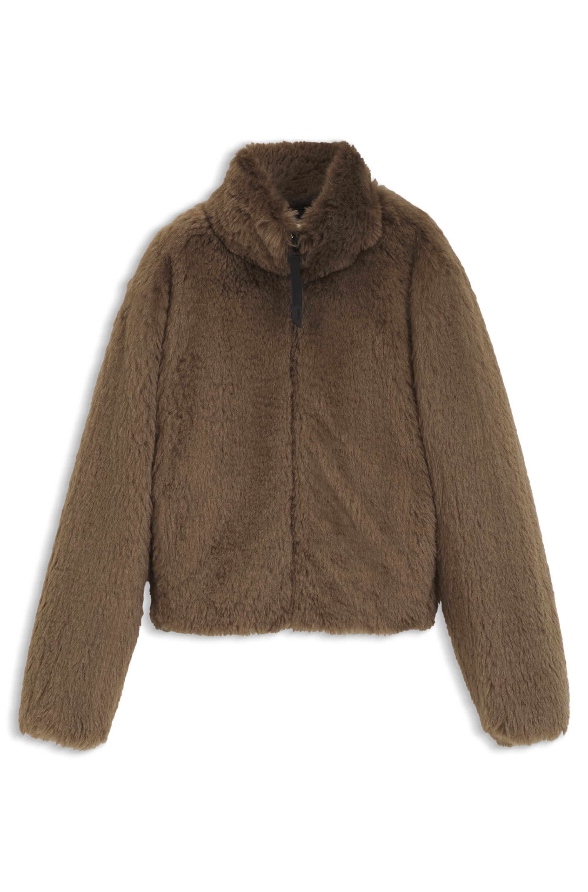 HUGO Fellimitatjacke »Felver« mit verstellbarem Saum