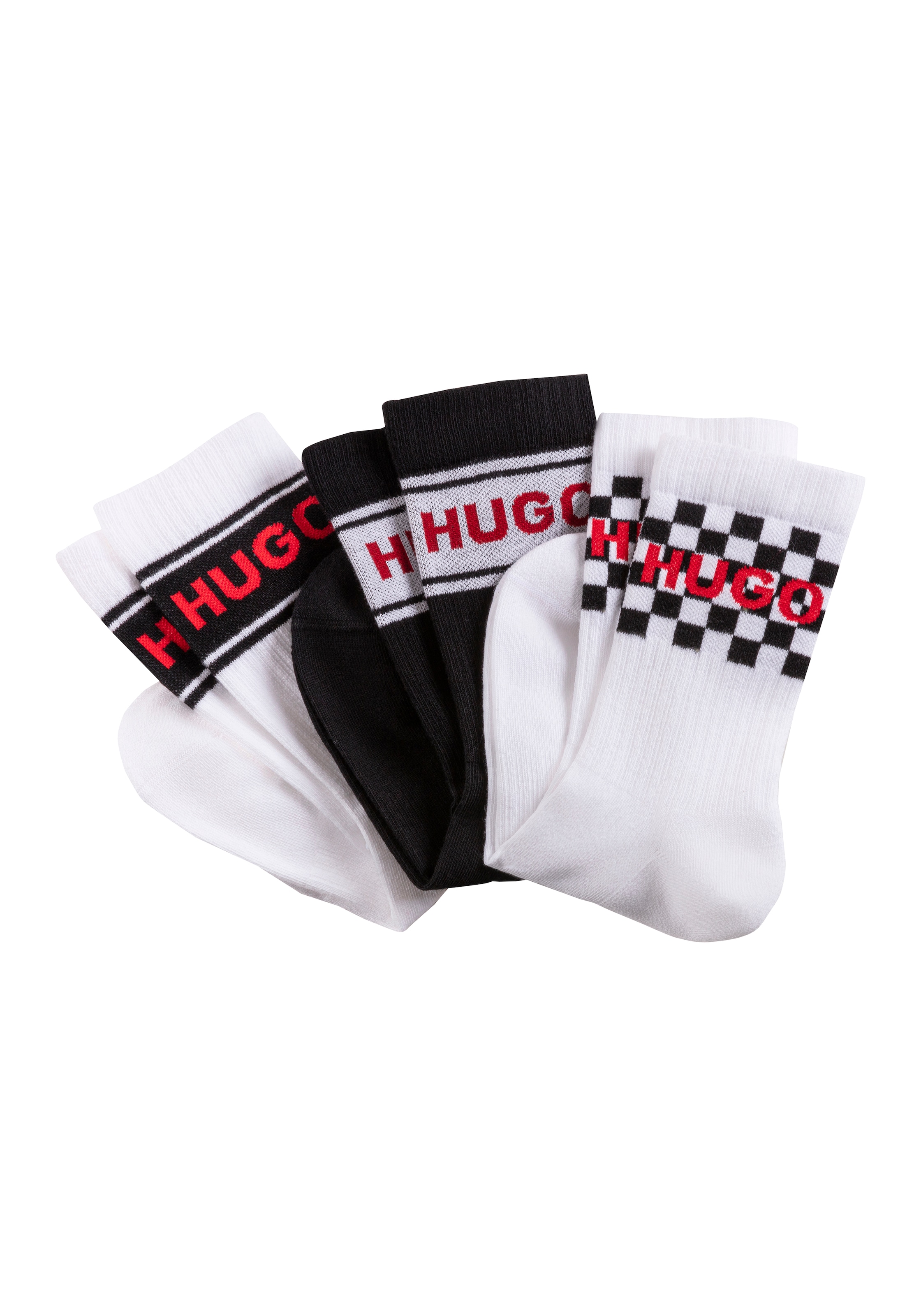 HUGO Underwear Businesssocken »3P QS RIB RACE CC 10258033 01«, (Packung, 3 Paar, 3er), in verschiedenen Designs