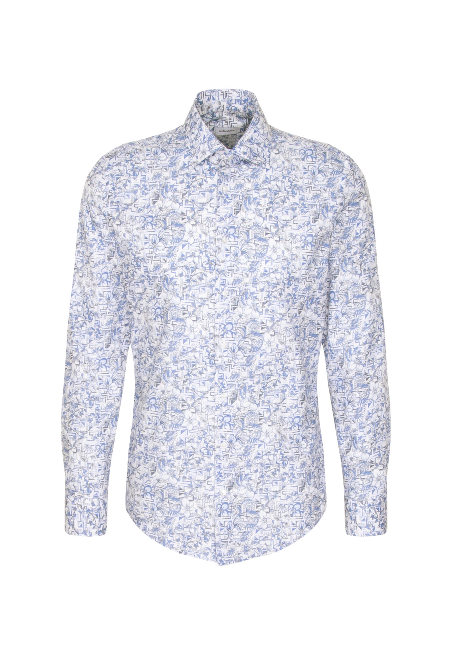 seidensticker Businesshemd »Slim«, Slim Langarm Kentkragen Floral