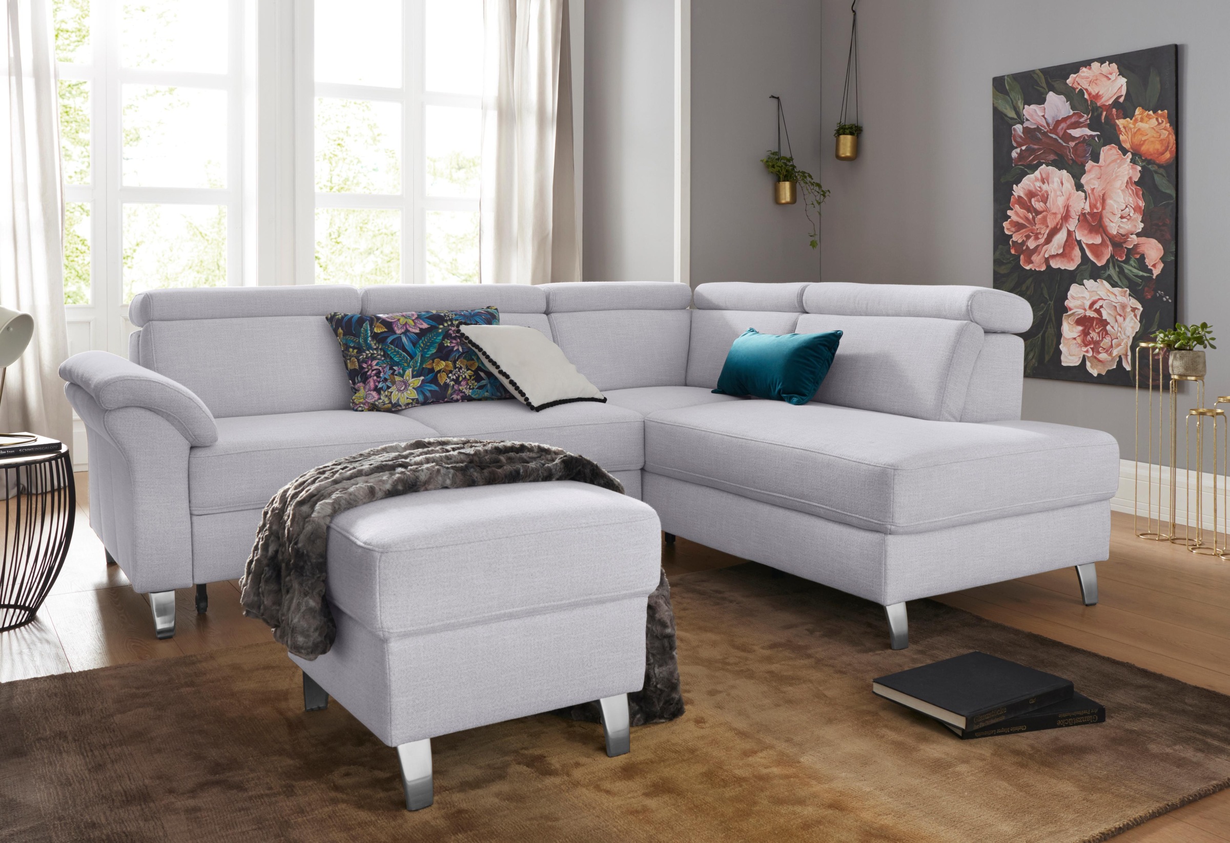 sit&more Ecksofa, inklusive Kopfteilverstellung, wahlweise mit Bettfunktion und Bettkasten