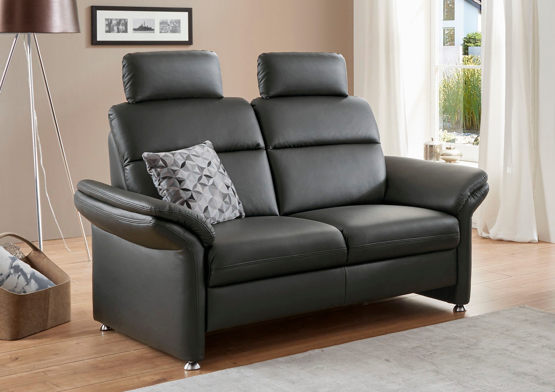 Die PlanBar 2-Sitzer »PN-EM16031, mit Kopfstützen« Echtleder mit Federkern