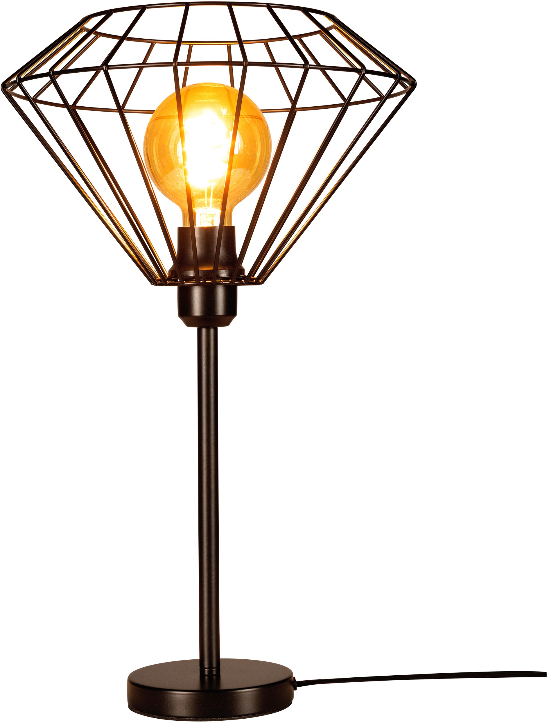 BRITOP LIGHTING Tischleuchte »Raquelle«, 1 flammig, Leuchtmittel E27 | ohne Leuchtmittel-Leuchtmittel wechselbar, Dekorative Leuchte aus Metall, passende LM E27 - exkl., Made in Europe