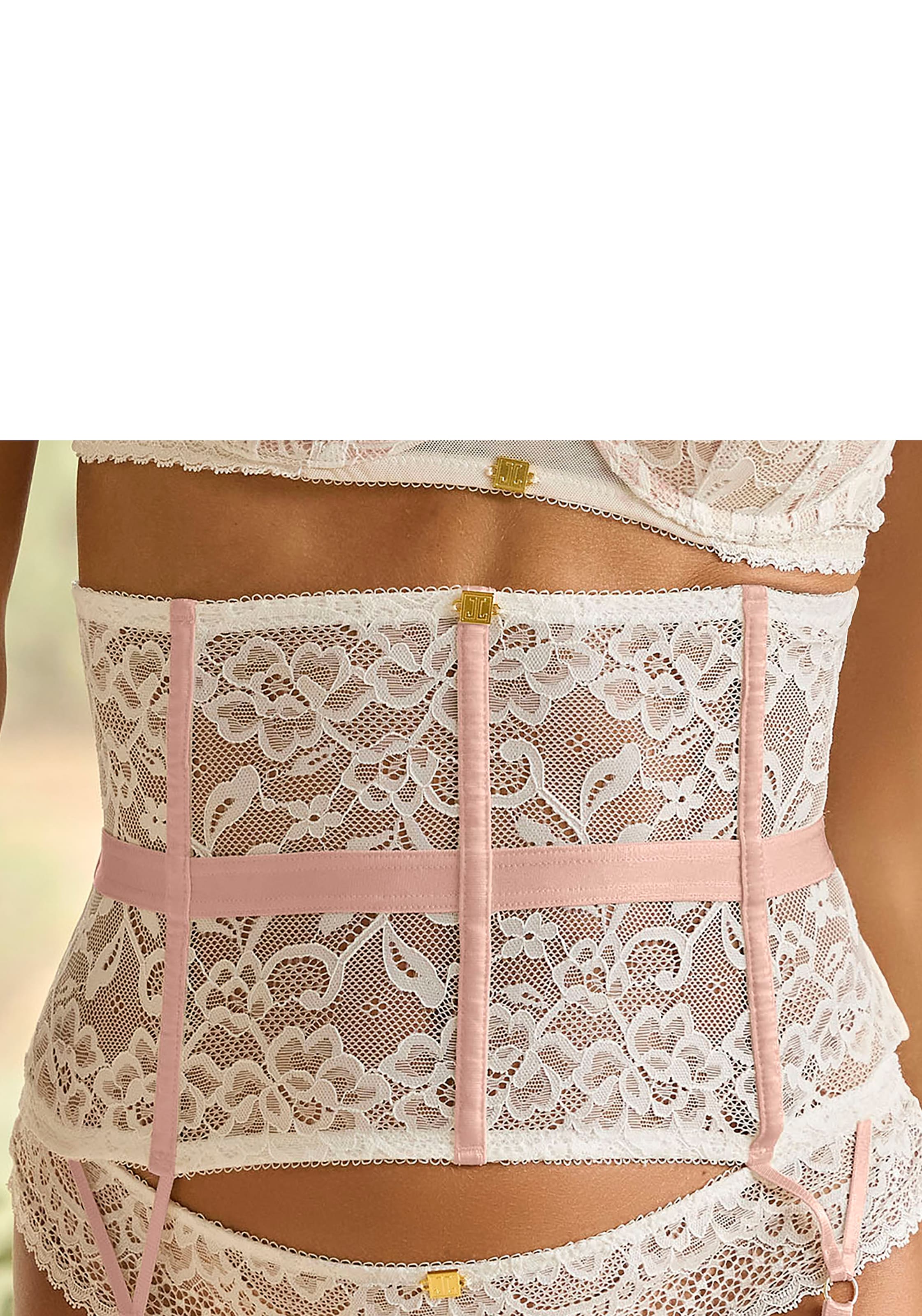 Jette Damen Strapsgürtel »Velia« aus zarter Spitze in beige, Größe 44/46