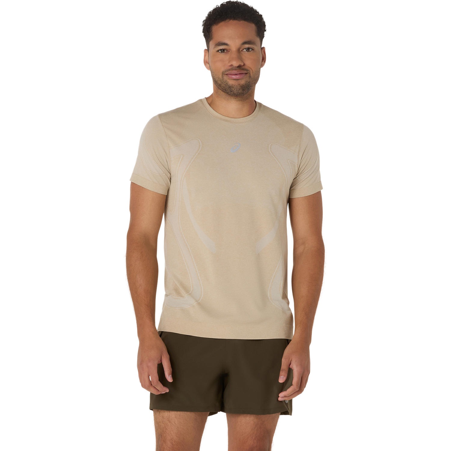 Asics Herren Laufshirt »ROAD SEAMLESS SS TOP« in beige, Größe XXL