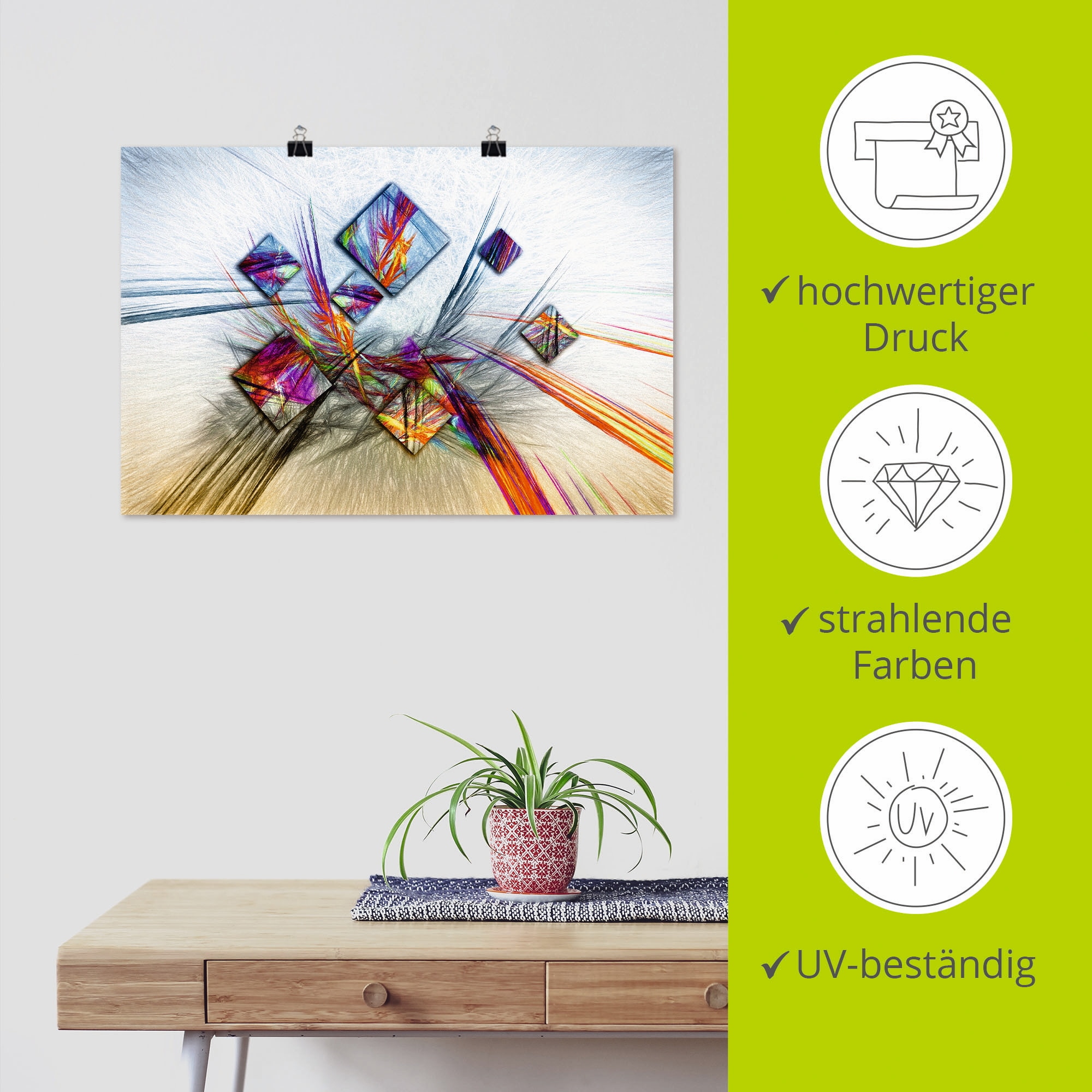 Artland Wandbild »Digitale abstrakte Malerei«, Muster, (1 St.), als Leinwandbild, Poster in verschied. Größen