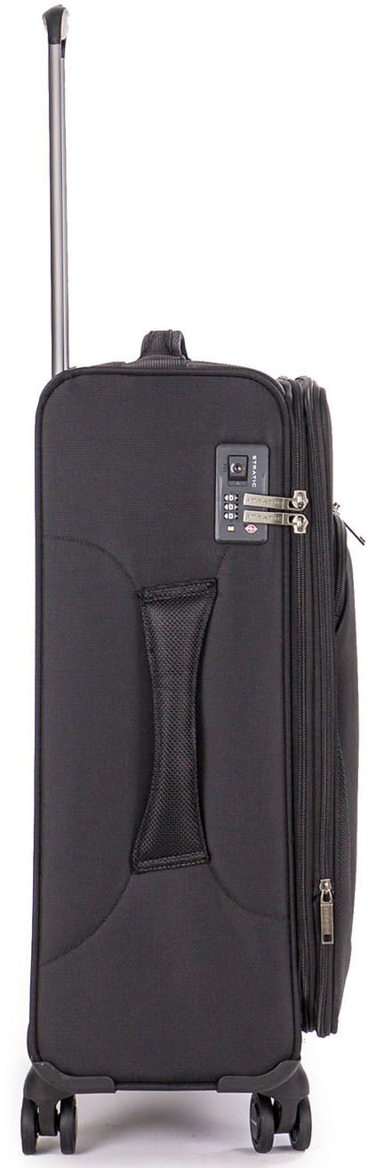 Stratic Weichgepäck-Trolley »Mix M, black«, 4 Rollen, Reisekoffer Reisegepäck Aufgabegepäck TSA-Zahlenschloss